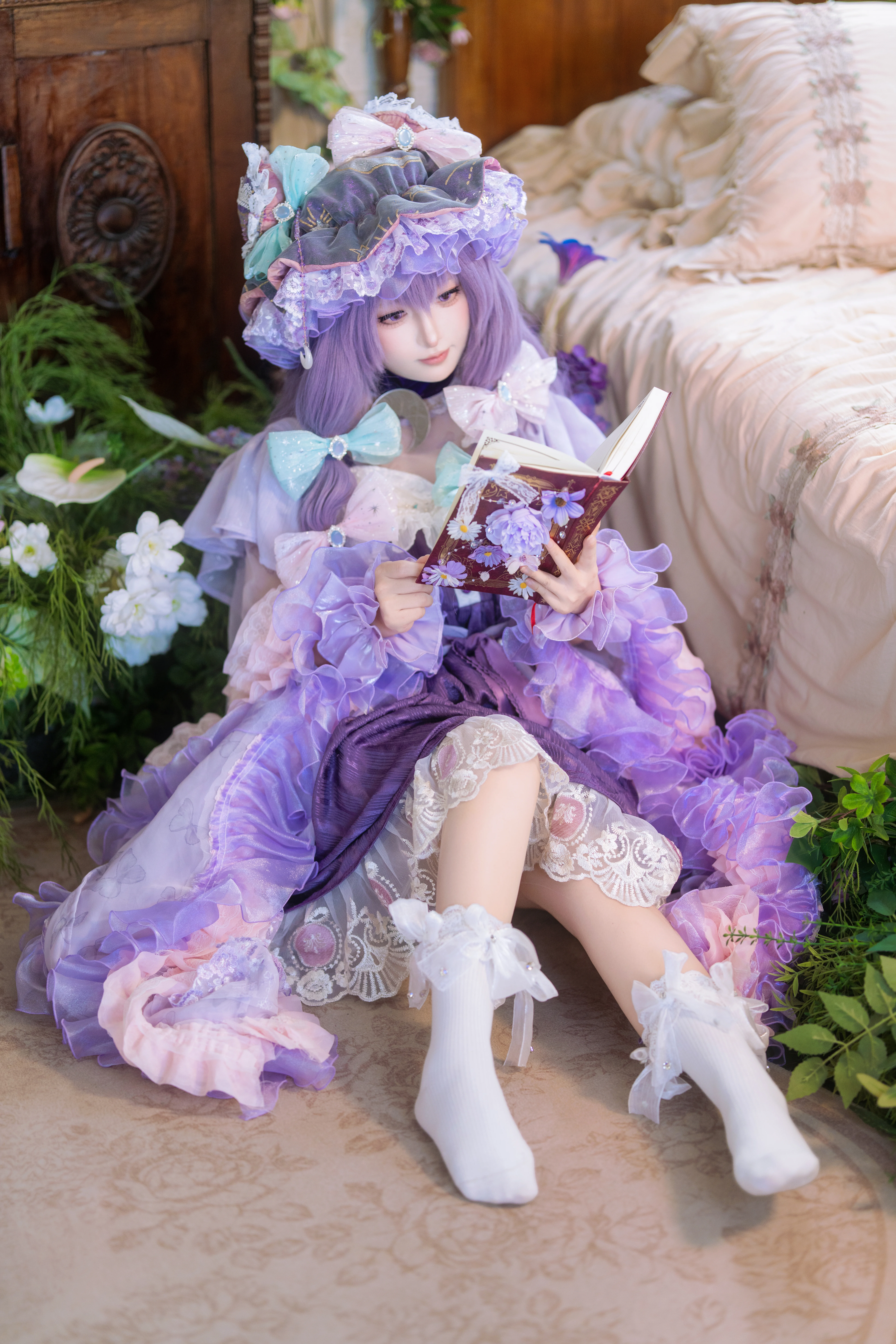 【帕秋莉诺蕾姬cos】东方project里魔法使的静谧午后 - 第 3 张