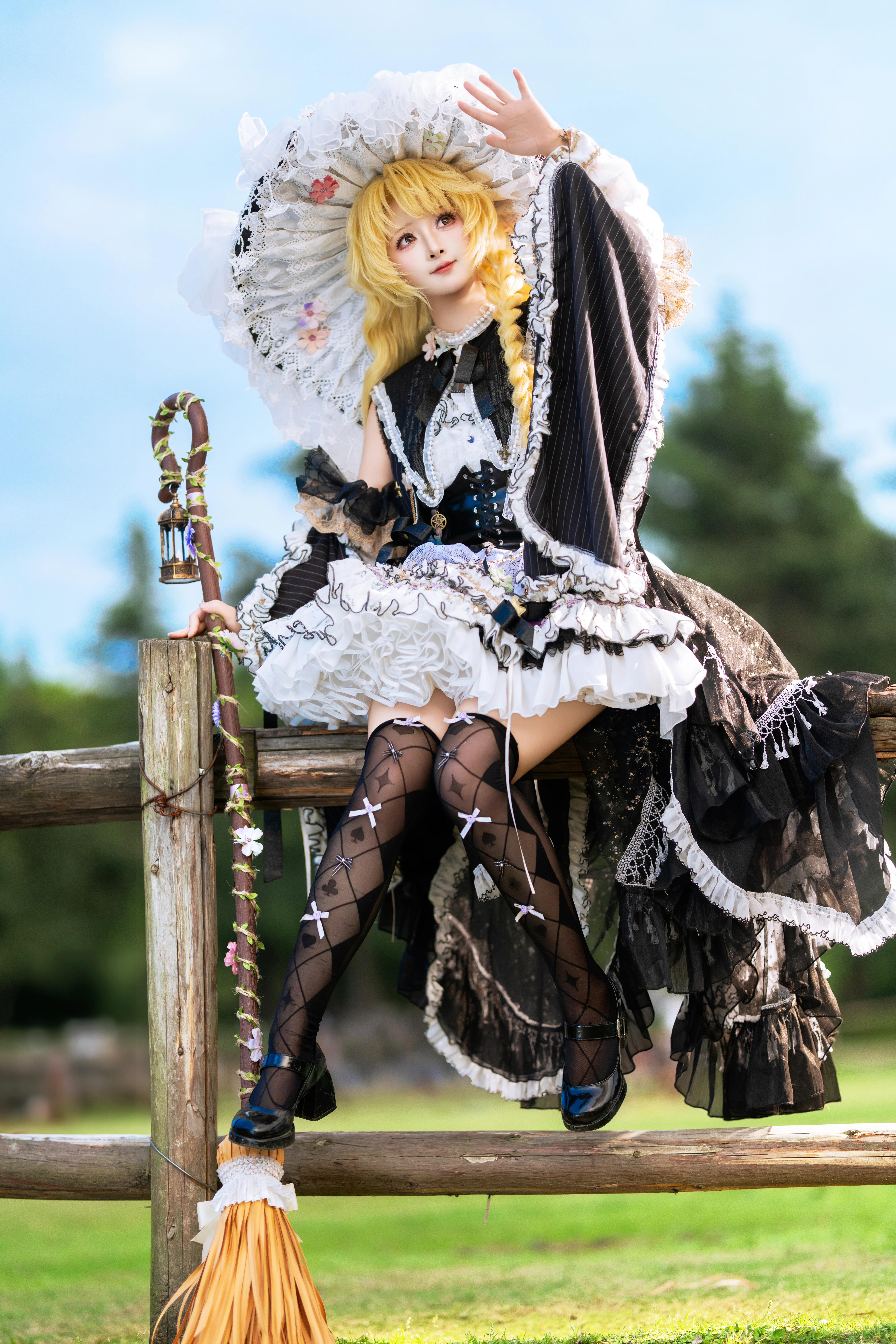 【雾雨魔理沙cos】提灯扫帚与阳光下的黑白魔法使