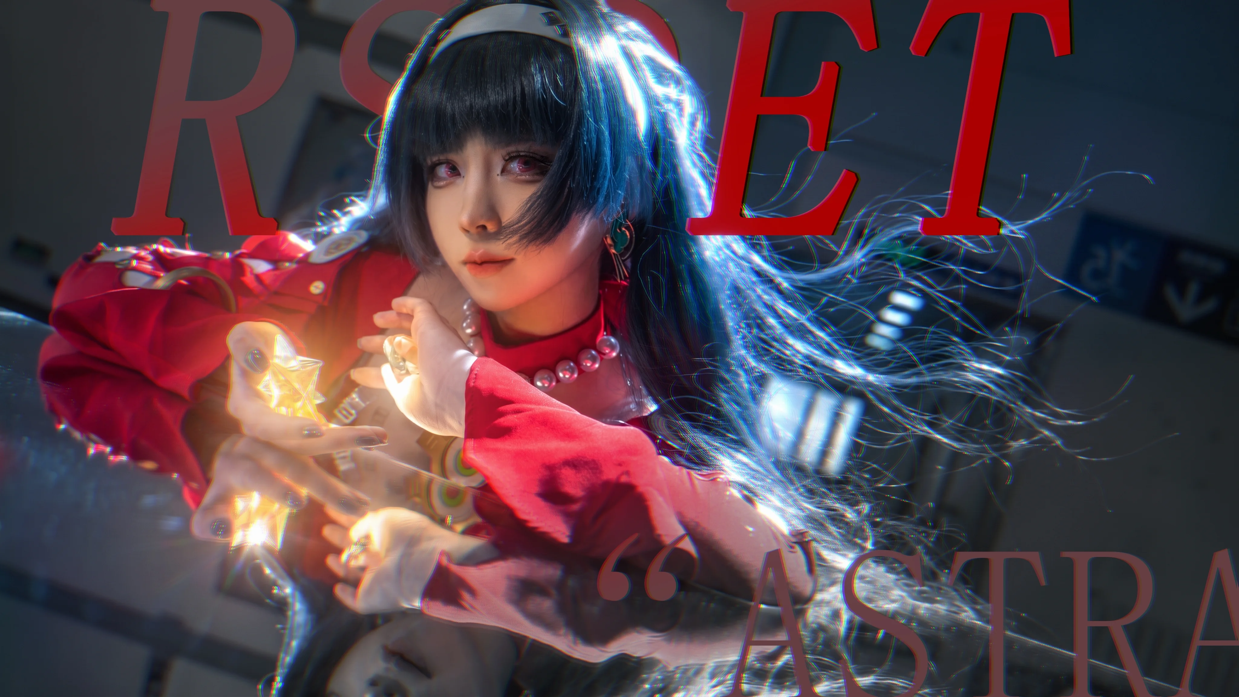 【耀嘉音cos】绝区零舞台中央，红白配色的灵动演绎 - 第 2 张