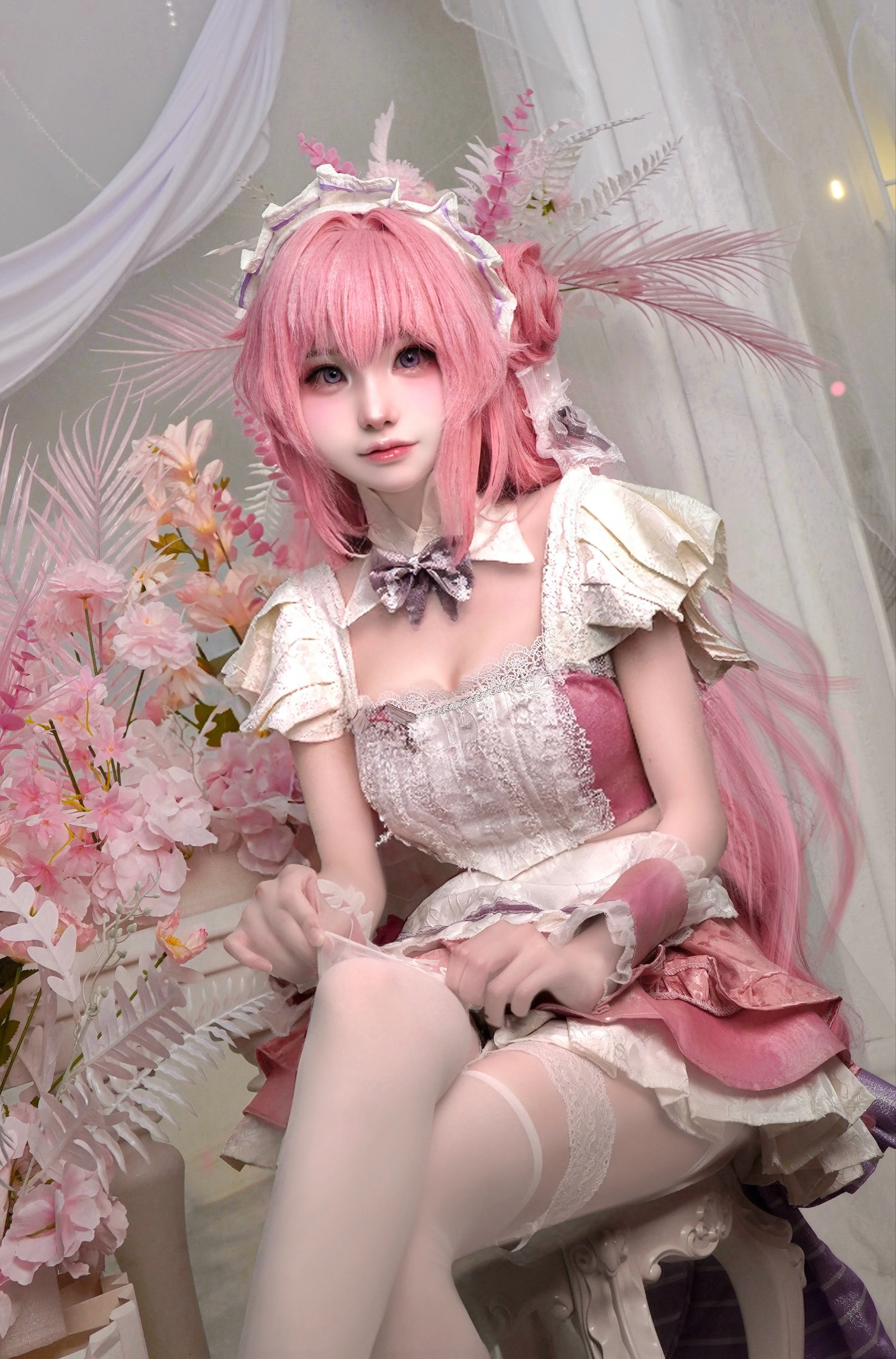 【桃乐丝cos】胜利女神里的甜蜜魔法，这套粉嫩洋装太爱了