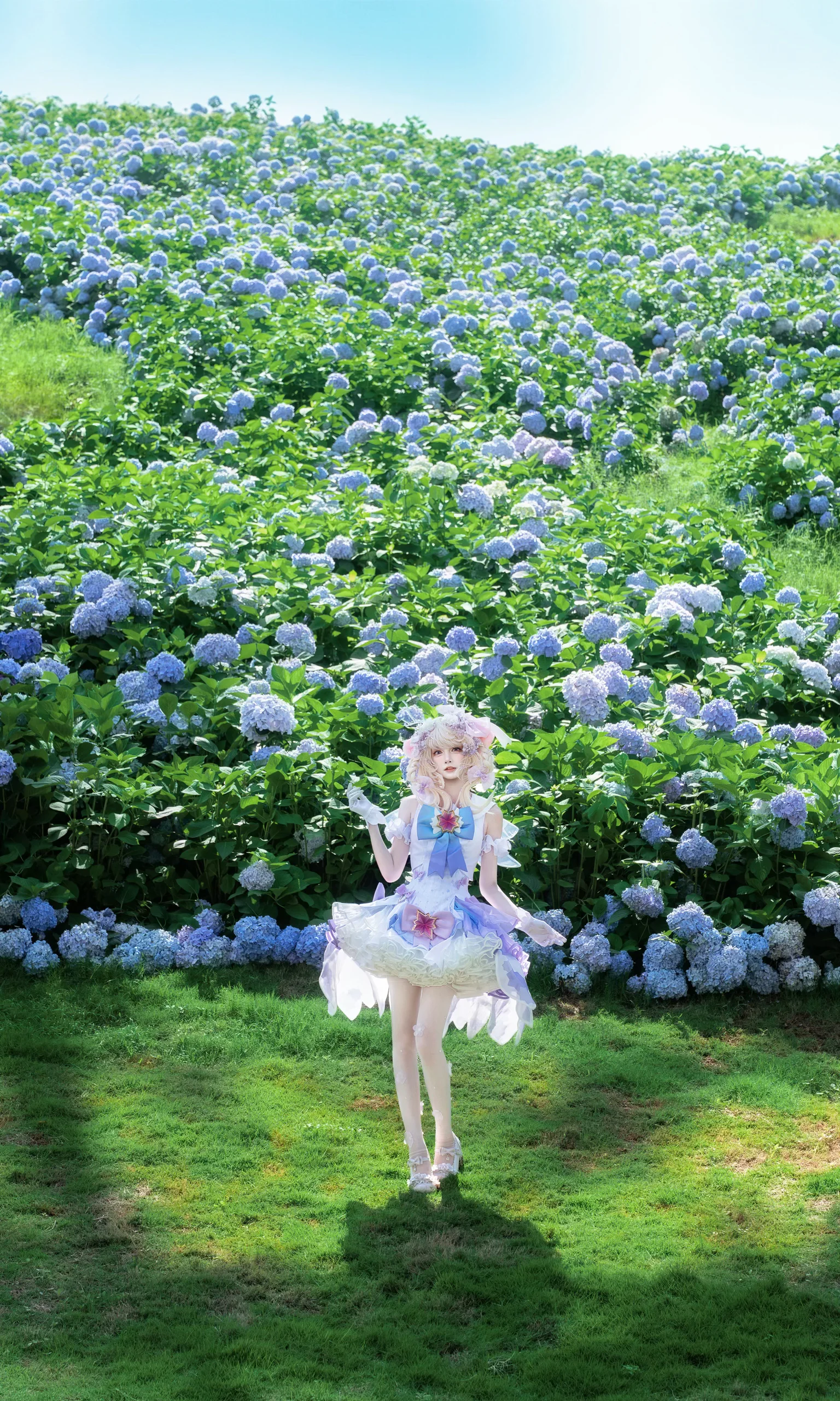 【精灵风cos】在蓝紫色绣球花海里的静谧时光 - 第 4 张