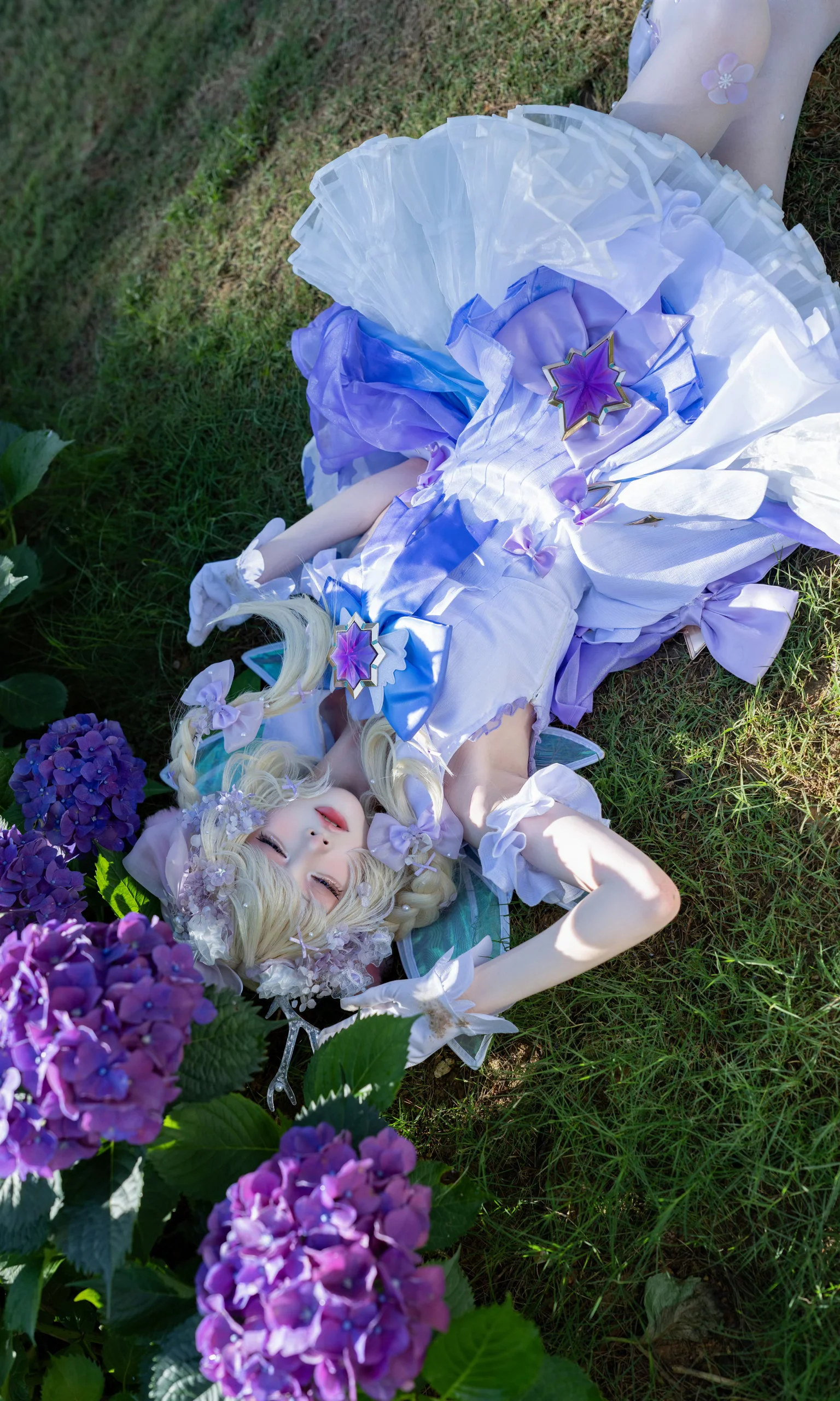 【精灵风cos】在蓝紫色绣球花海里的静谧时光 - 第 6 张