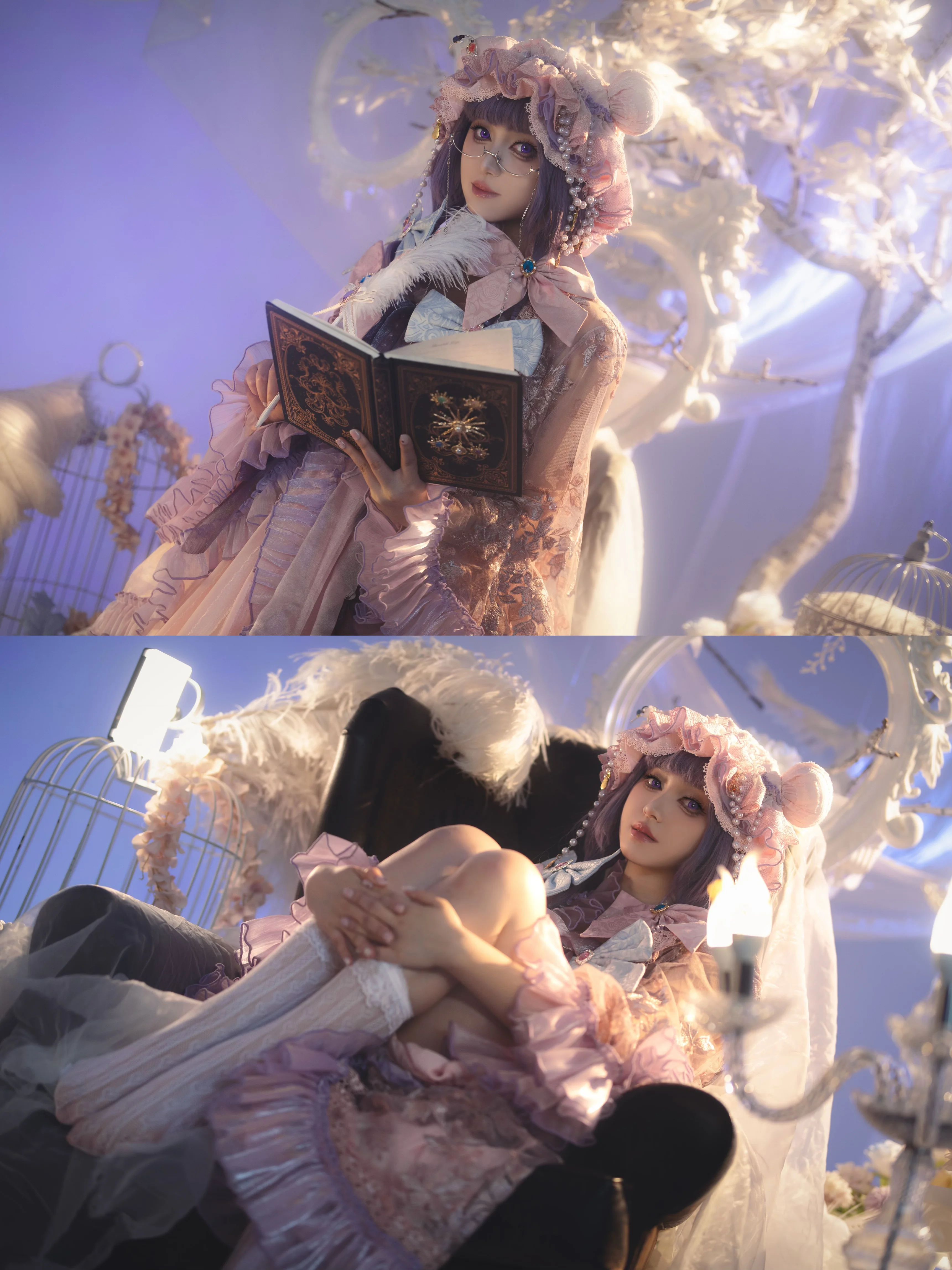 【帕秋莉cos】东方project，静谧书香与慵懒光影 - 第 2 张