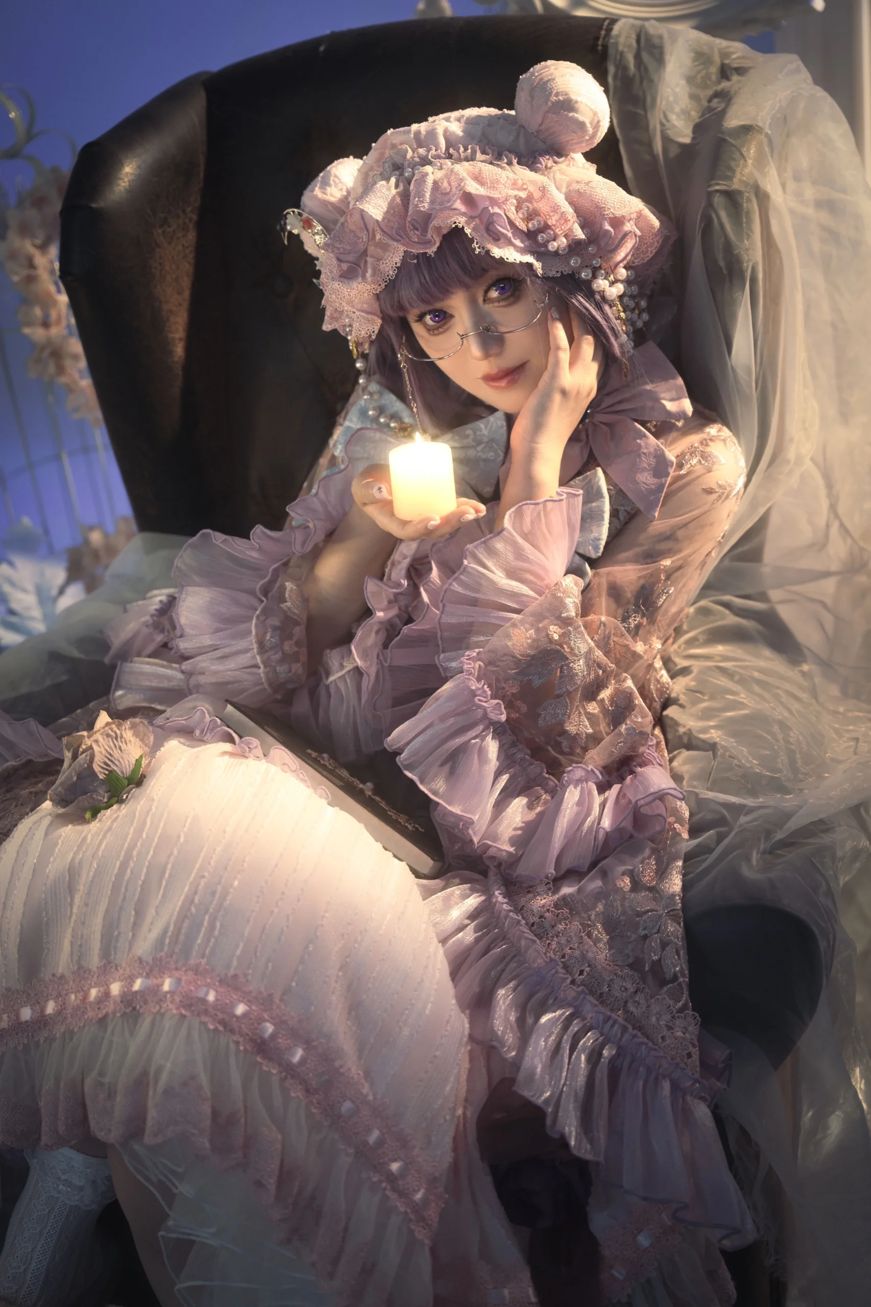 【帕秋莉cos】东方project，静谧书香与慵懒光影 - 第 5 张