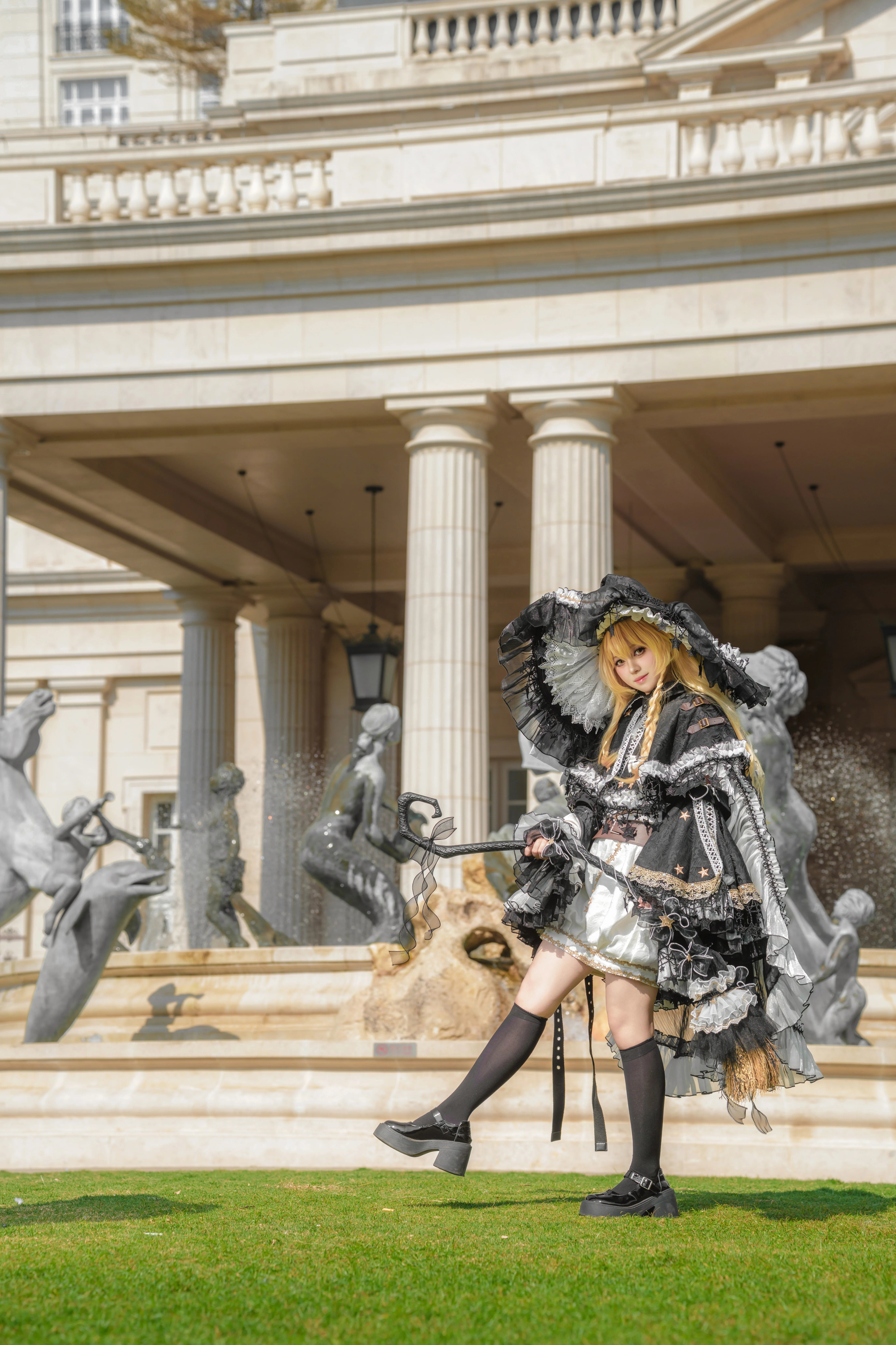 【霧雨魔理沙cos】黑白魔法使的噴泉與陽光外拍記錄 - 第 5 張
