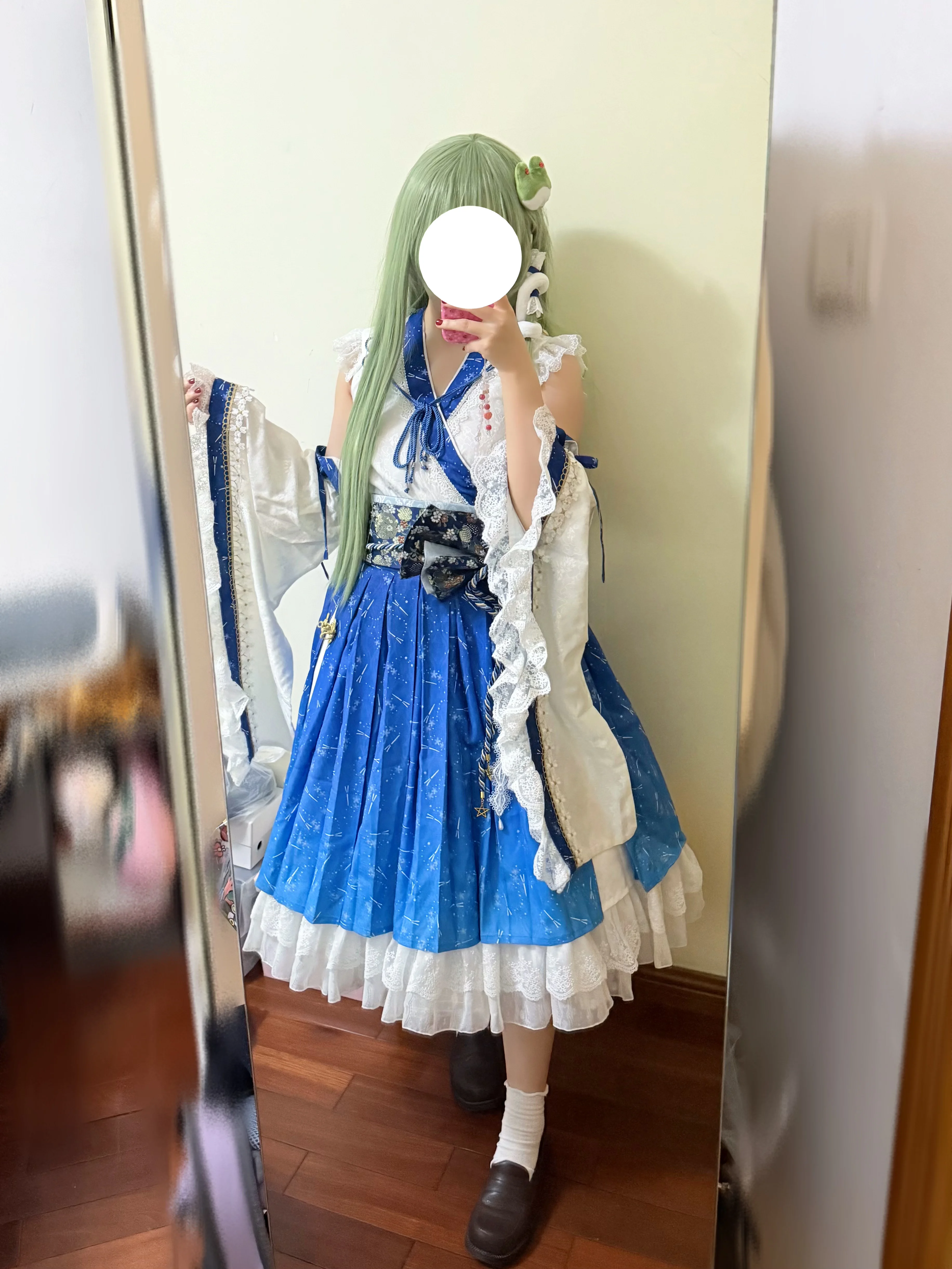 [Kochiya Sanae Cosplay] Touhou Project Moriya Shrine Shrine Maiden Outfit Record - Image 1