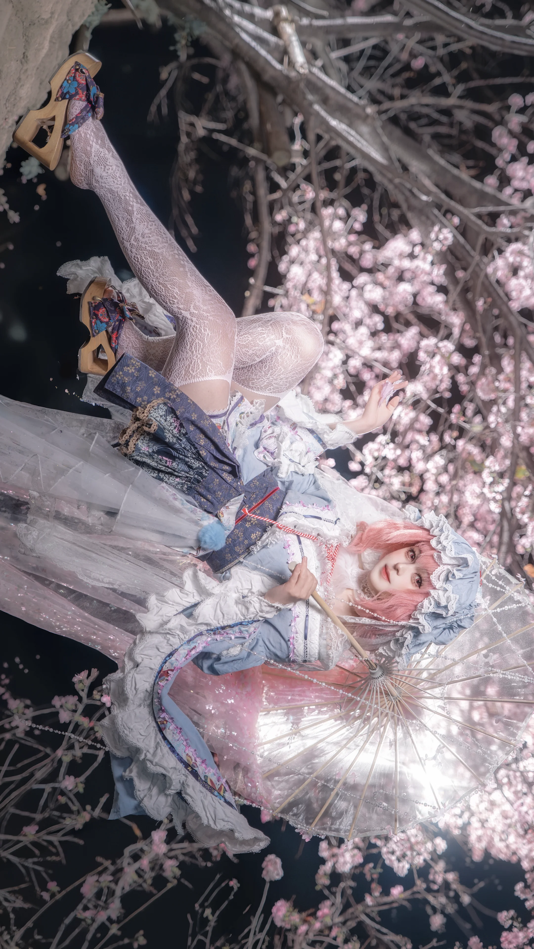 【西行寺幽幽子cos】东方project中的夜樱与风月 - 第 1 张