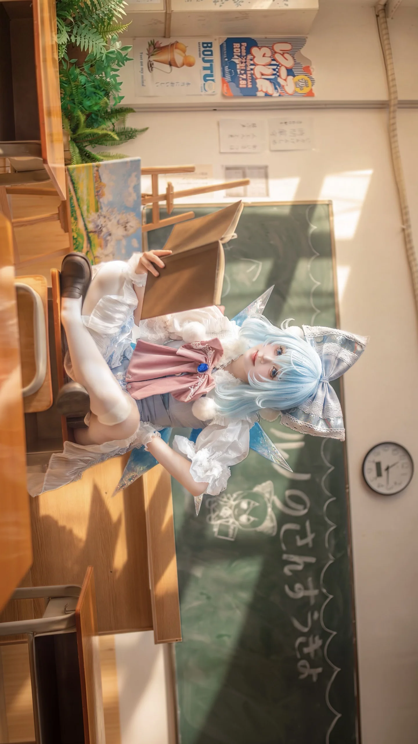 【琪露诺cos】东方project，午后的完美算数教室正片分享 - 第 1 张