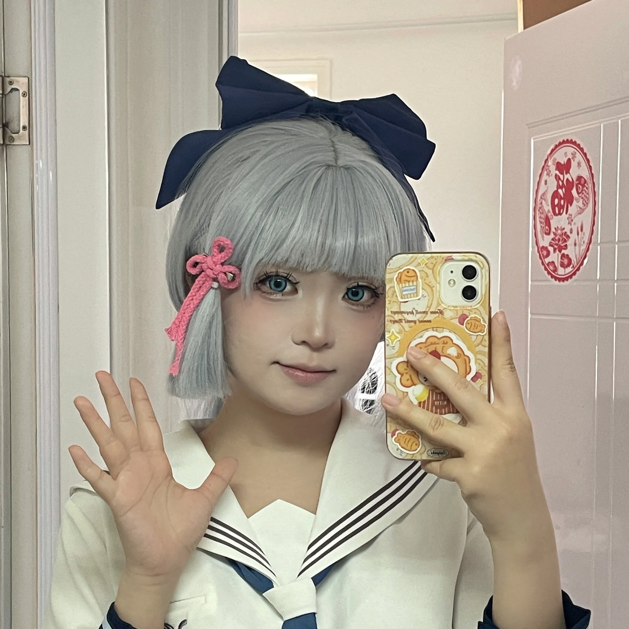 【神里绫华cos】原神神里绫华JK日常感对镜拍