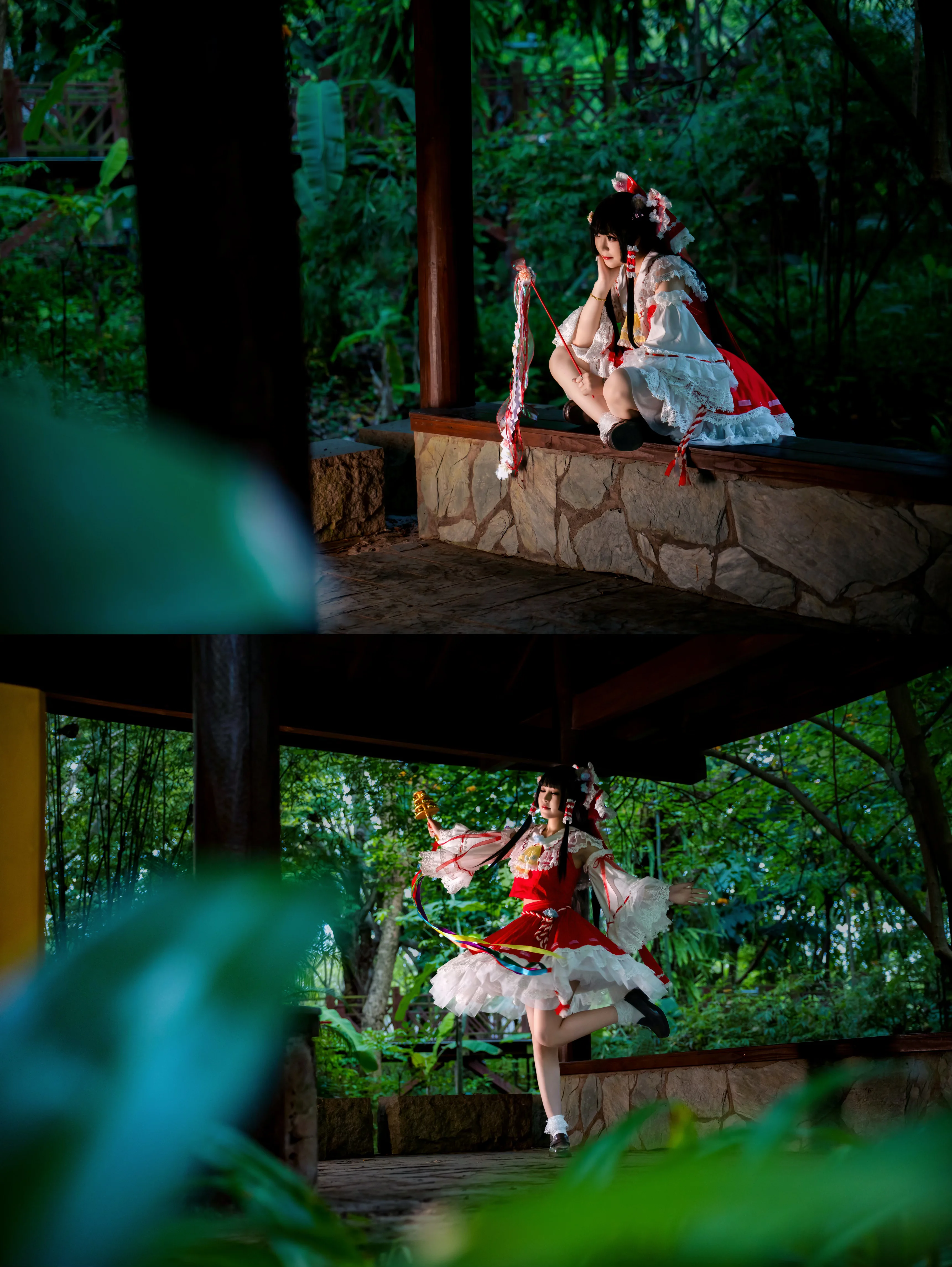 【博丽灵梦cos】林间红白，捕捉夏日幻影