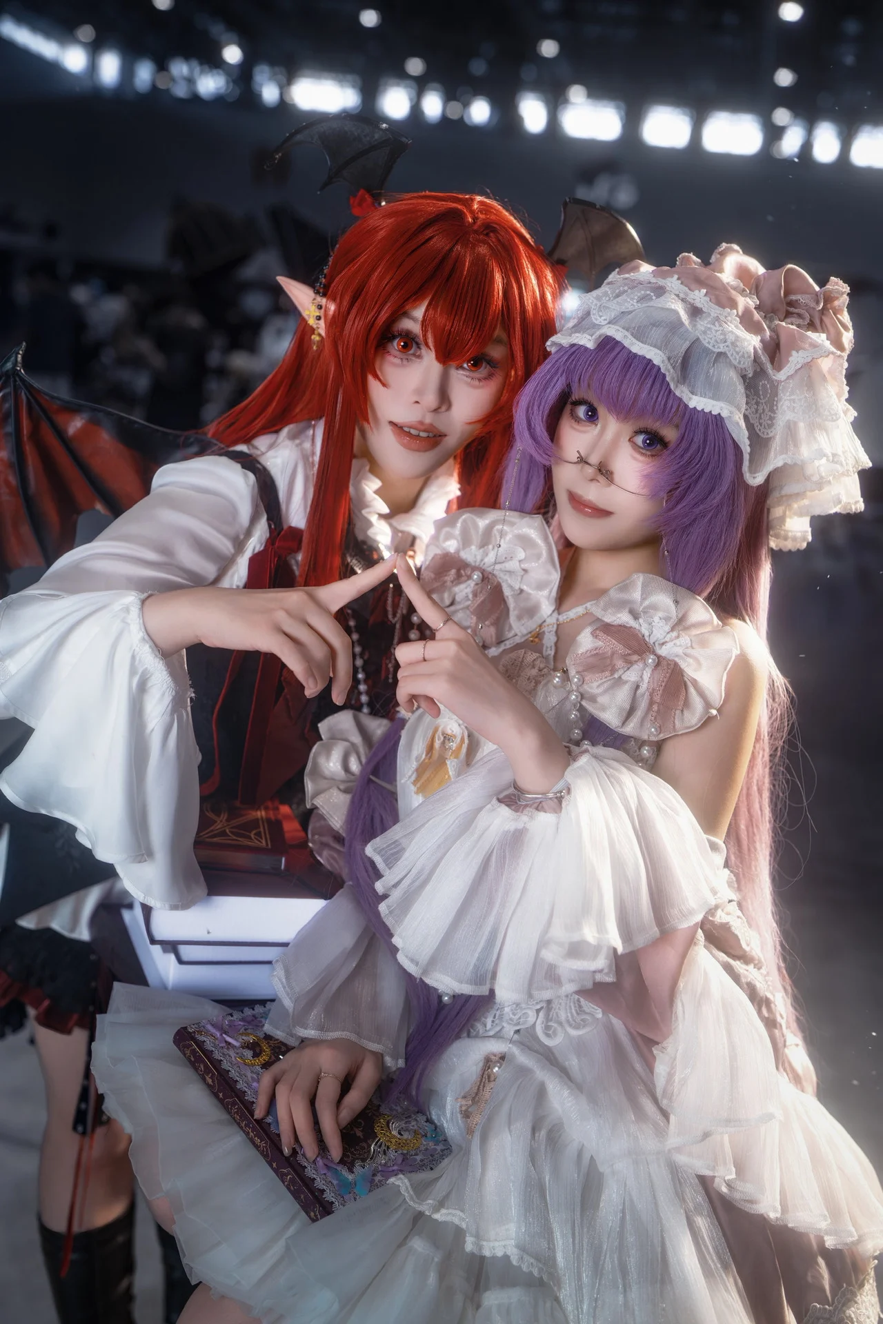 【帕秋莉cos】东方project的魔法图书馆，与小恶魔的惬意场照分享 - 第 1 张