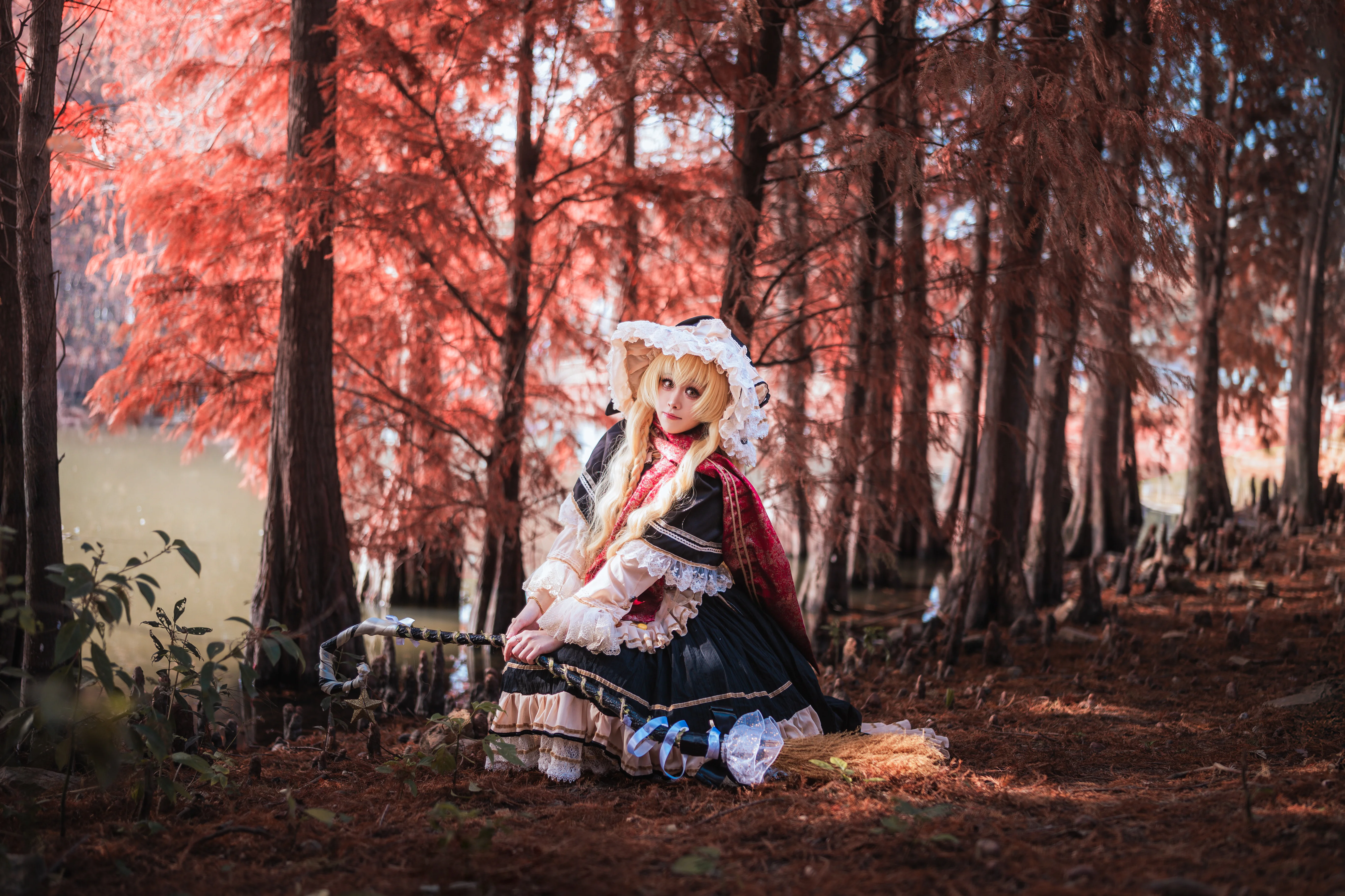 【雾雨魔理沙cos】落羽杉林中的魔法使 - 第 5 张