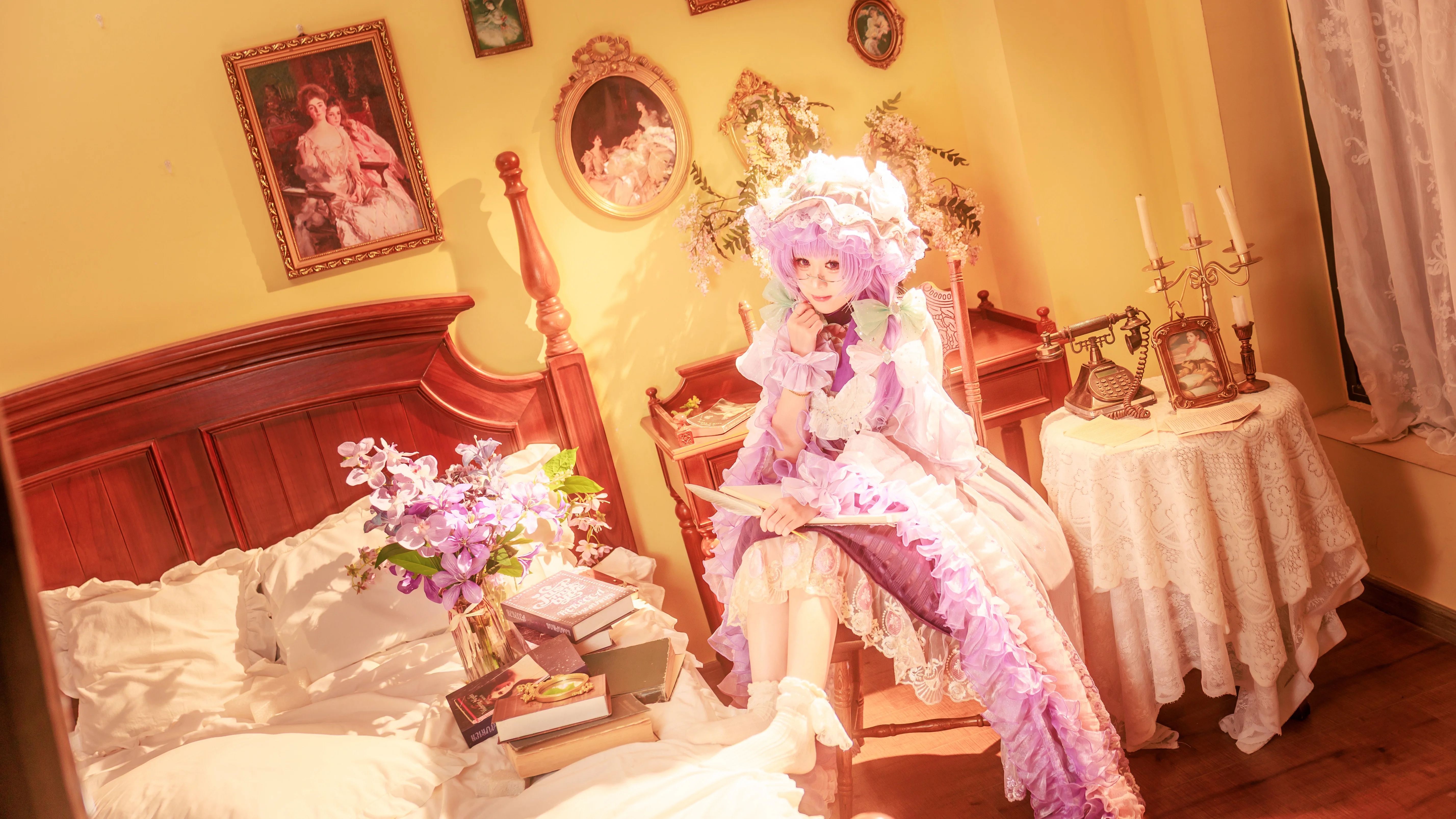 【帕秋莉cos】在东方Project的复古卧室里做一场梦