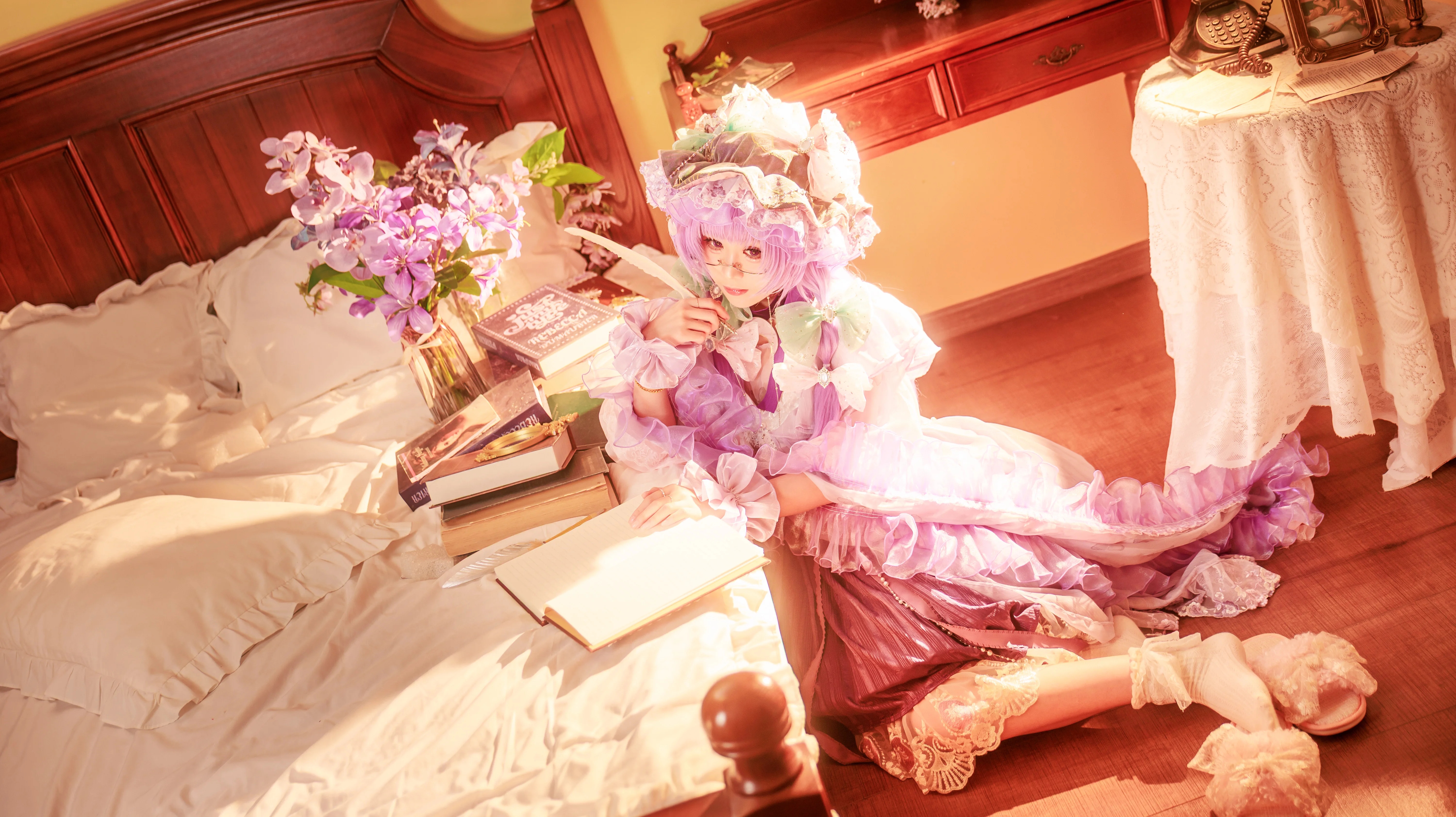 【帕秋莉cos】在东方Project的复古卧室里做一场梦 - 第 4 张