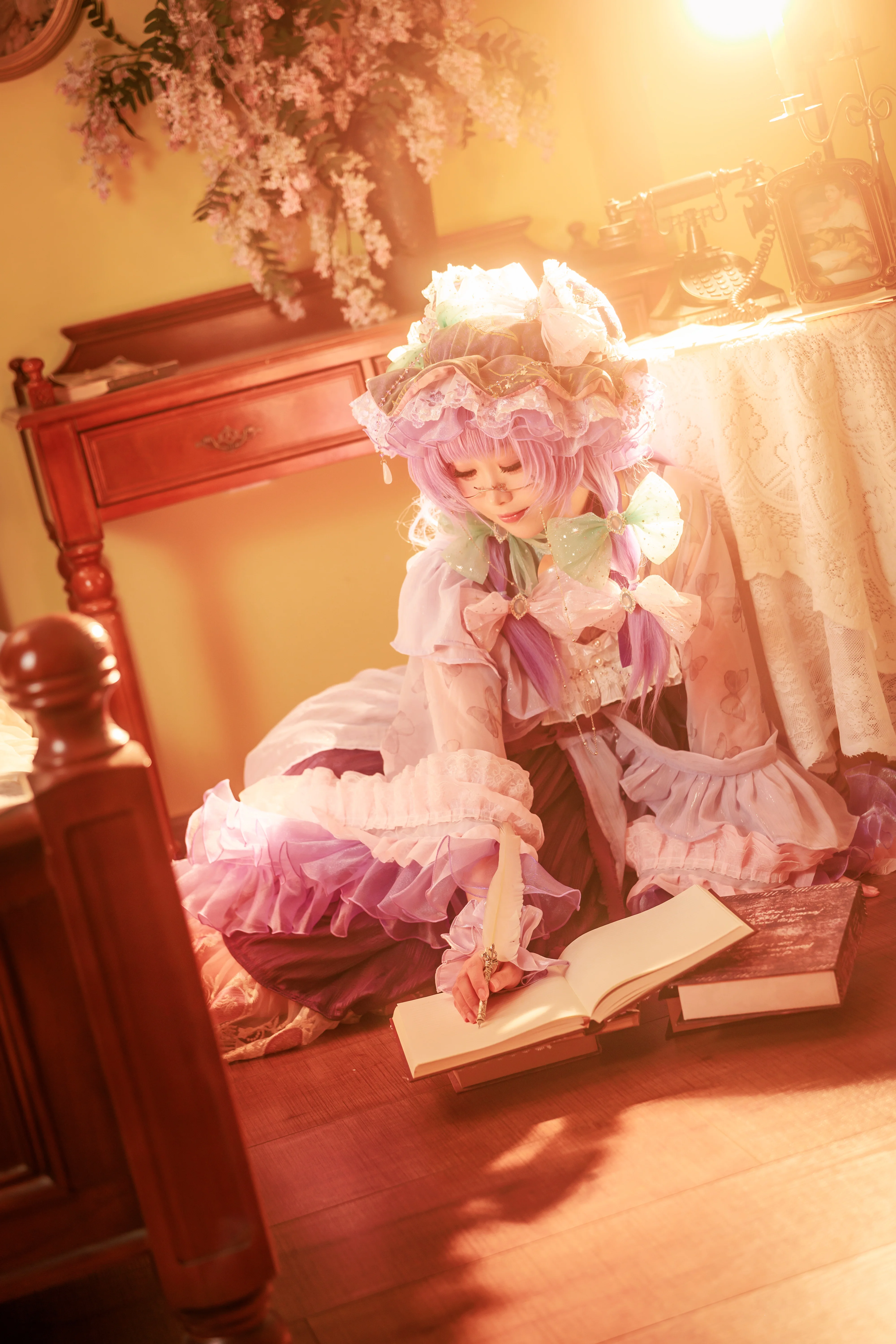 【帕秋莉cos】在东方Project的复古卧室里做一场梦 - 第 6 张
