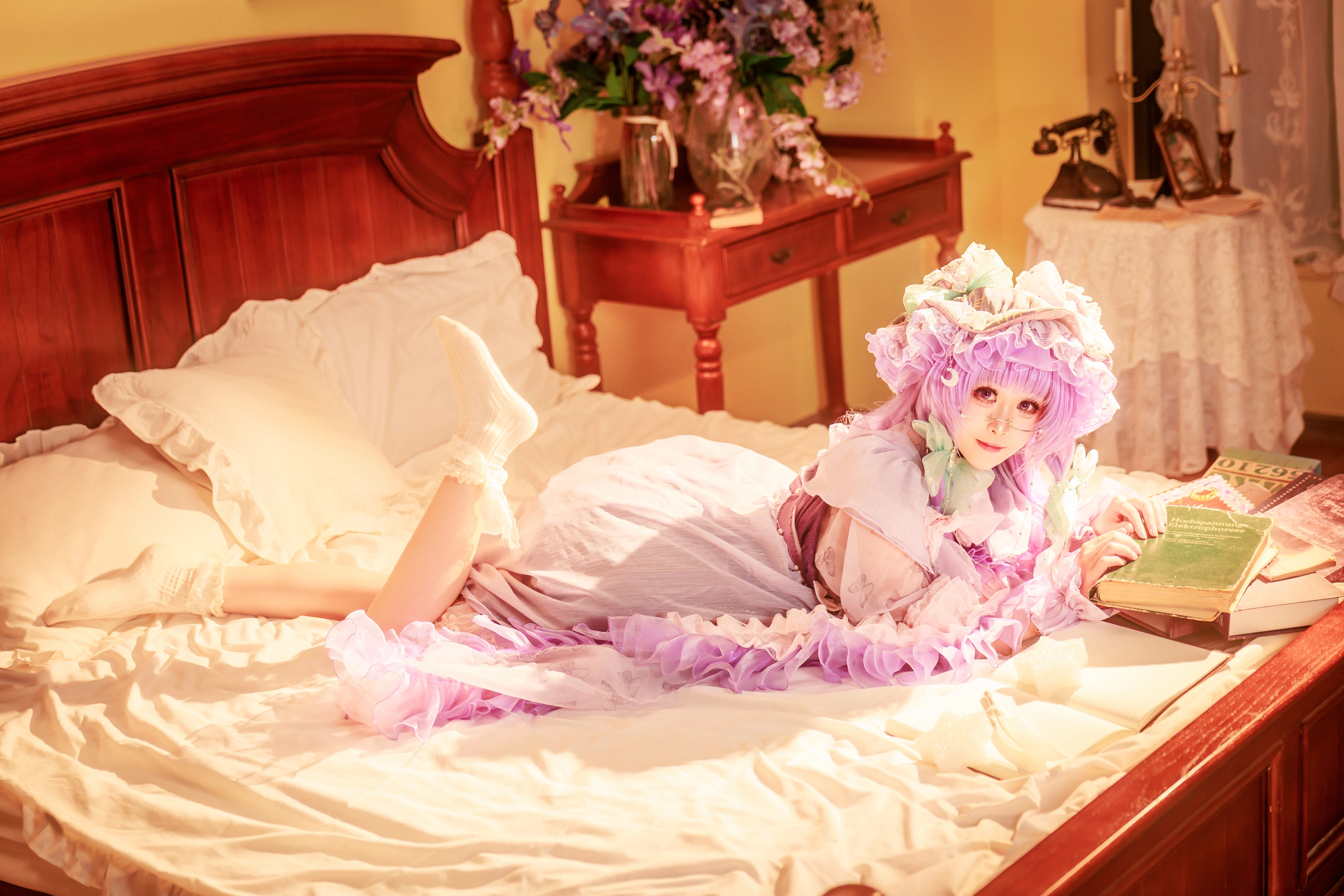 【帕秋莉cos】在东方Project的复古卧室里做一场梦 - 第 7 张