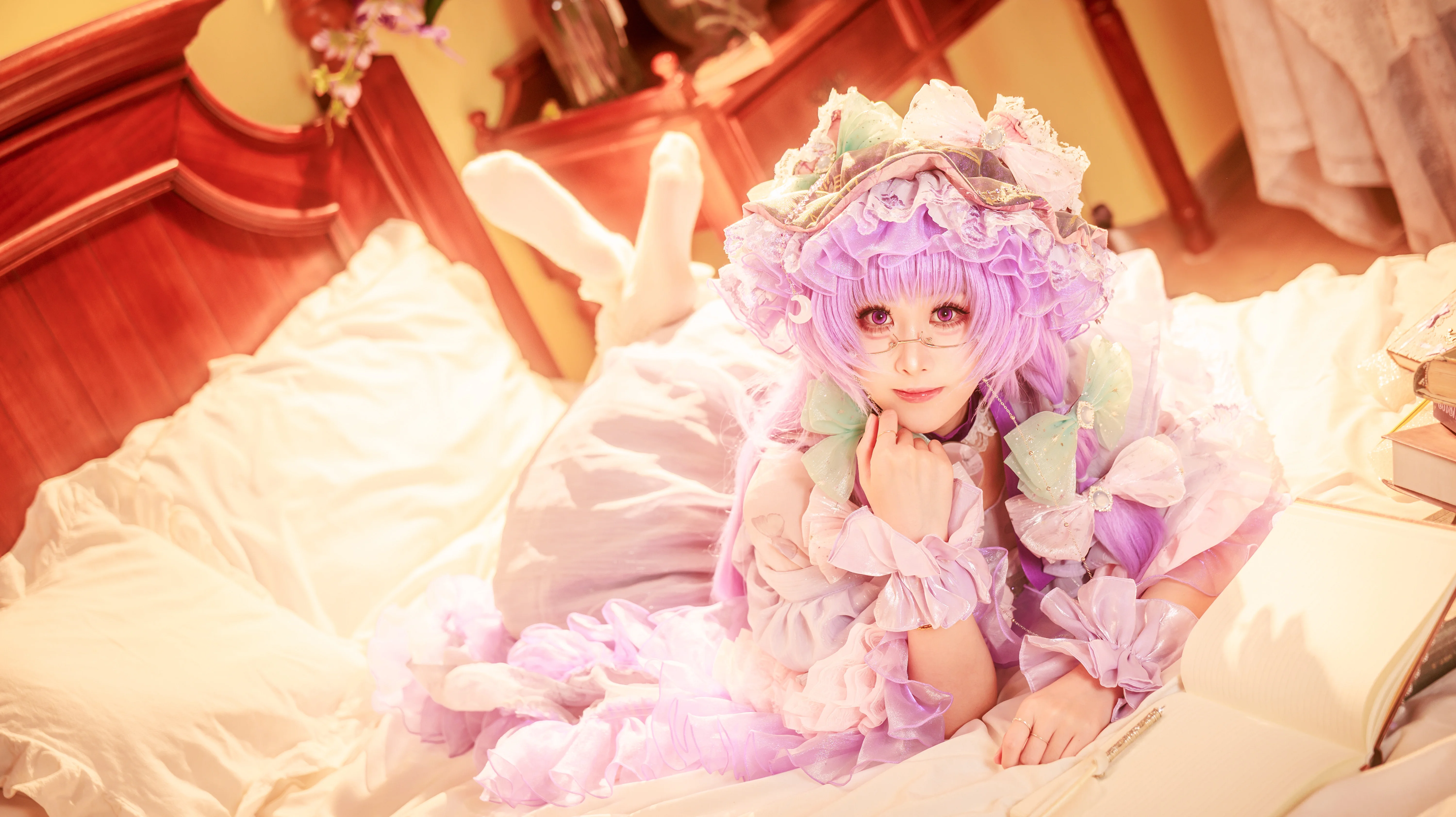 【帕秋莉cos】在东方Project的复古卧室里做一场梦 - 第 8 张