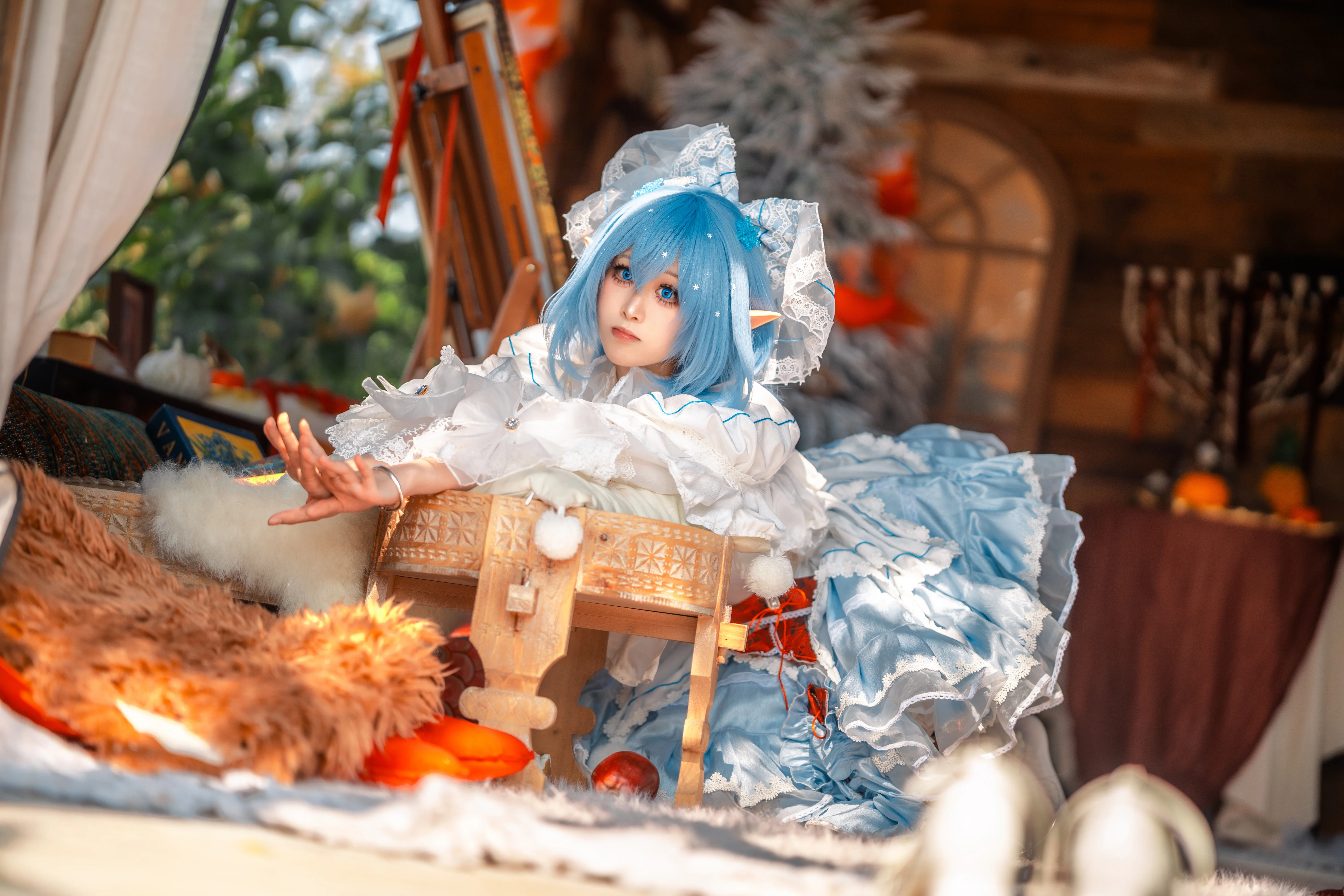 【琪露諾cos】東方project的冰雪妖精，慵懶午後木屋漫步 - 第 2 張