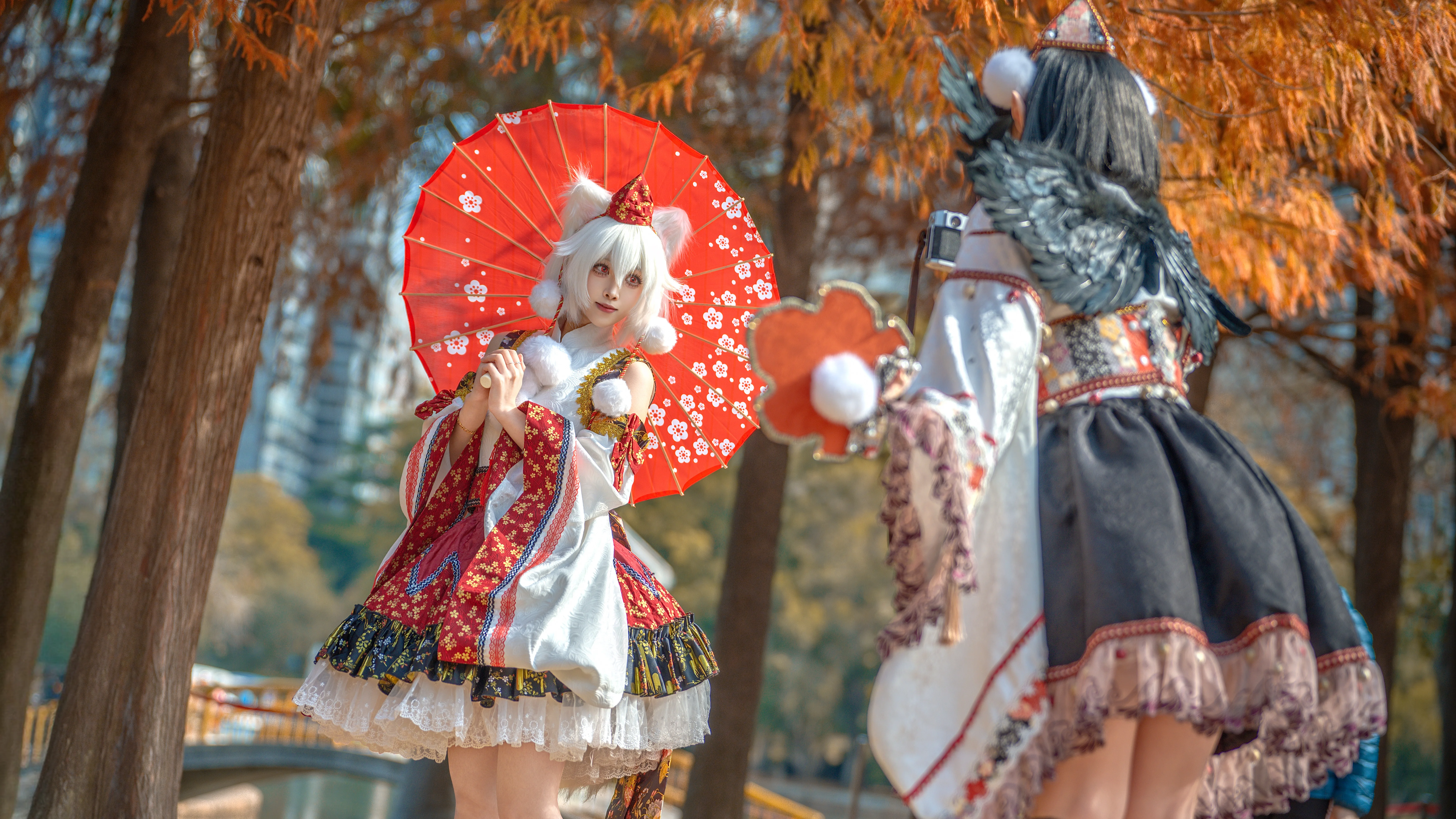 【犬走椛cos】和射命丸文在秋日水杉林里的惬意时光 - 第 6 张