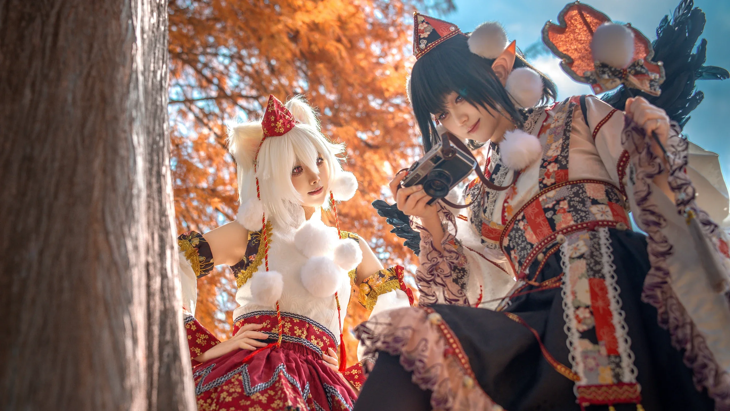 【犬走椛cos】和射命丸文在秋日水杉林里的惬意时光 - 第 7 张