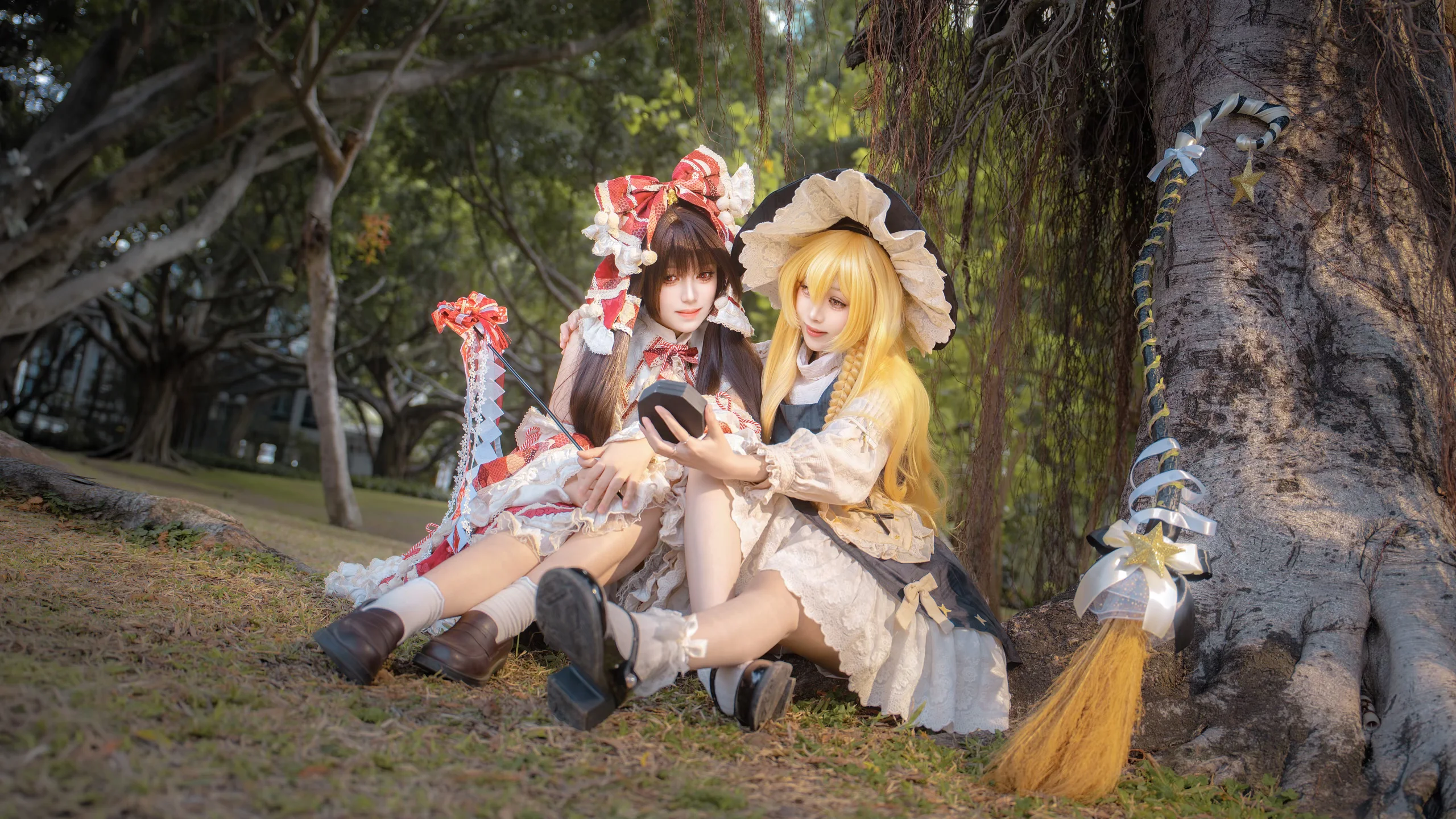 【霧雨魔理沙cos】東方project主角組，古樹下的自然光外景 - 第 4 張