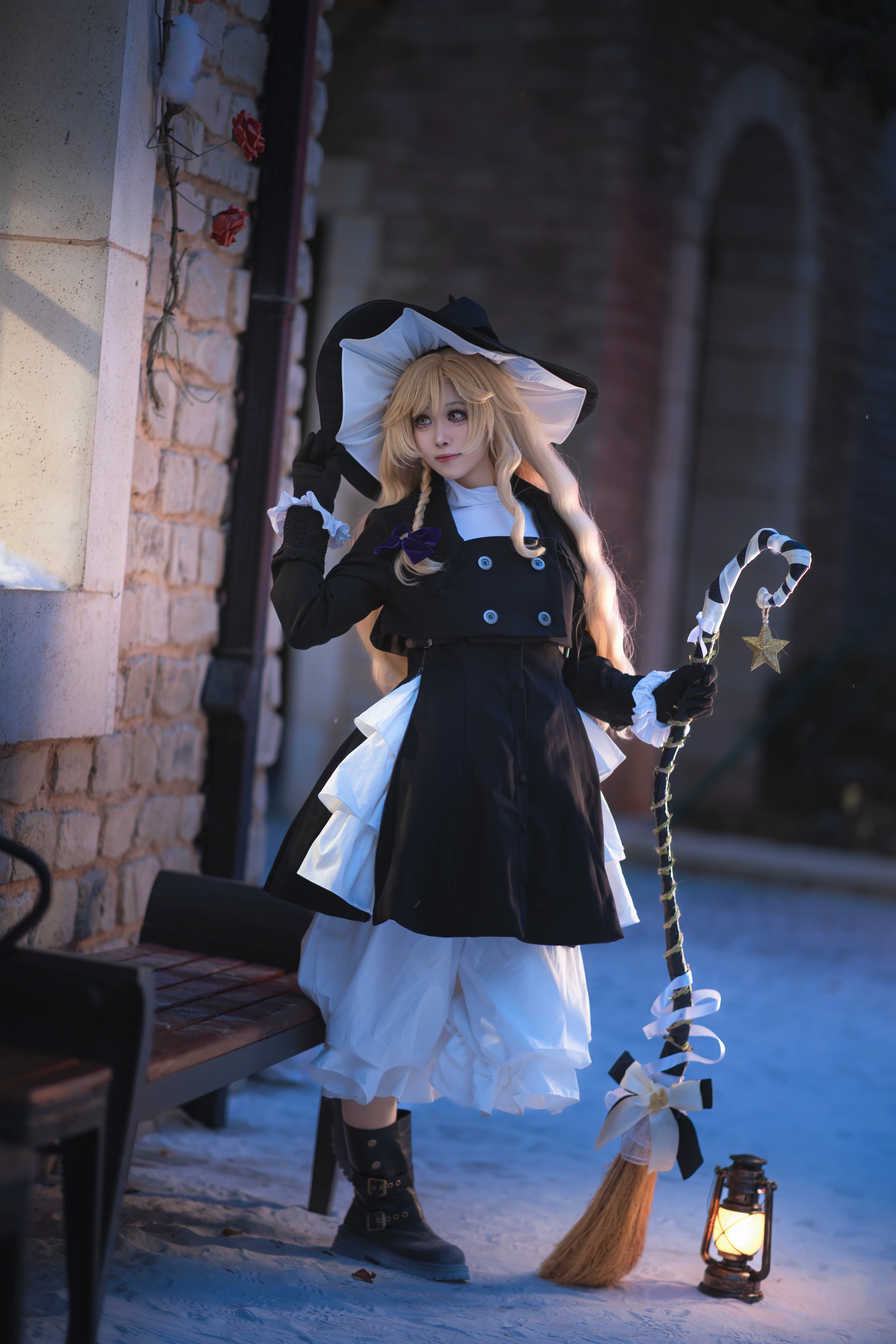 【雾雨魔理沙cos】冬夜里的扫帚与提灯 - 第 2 张