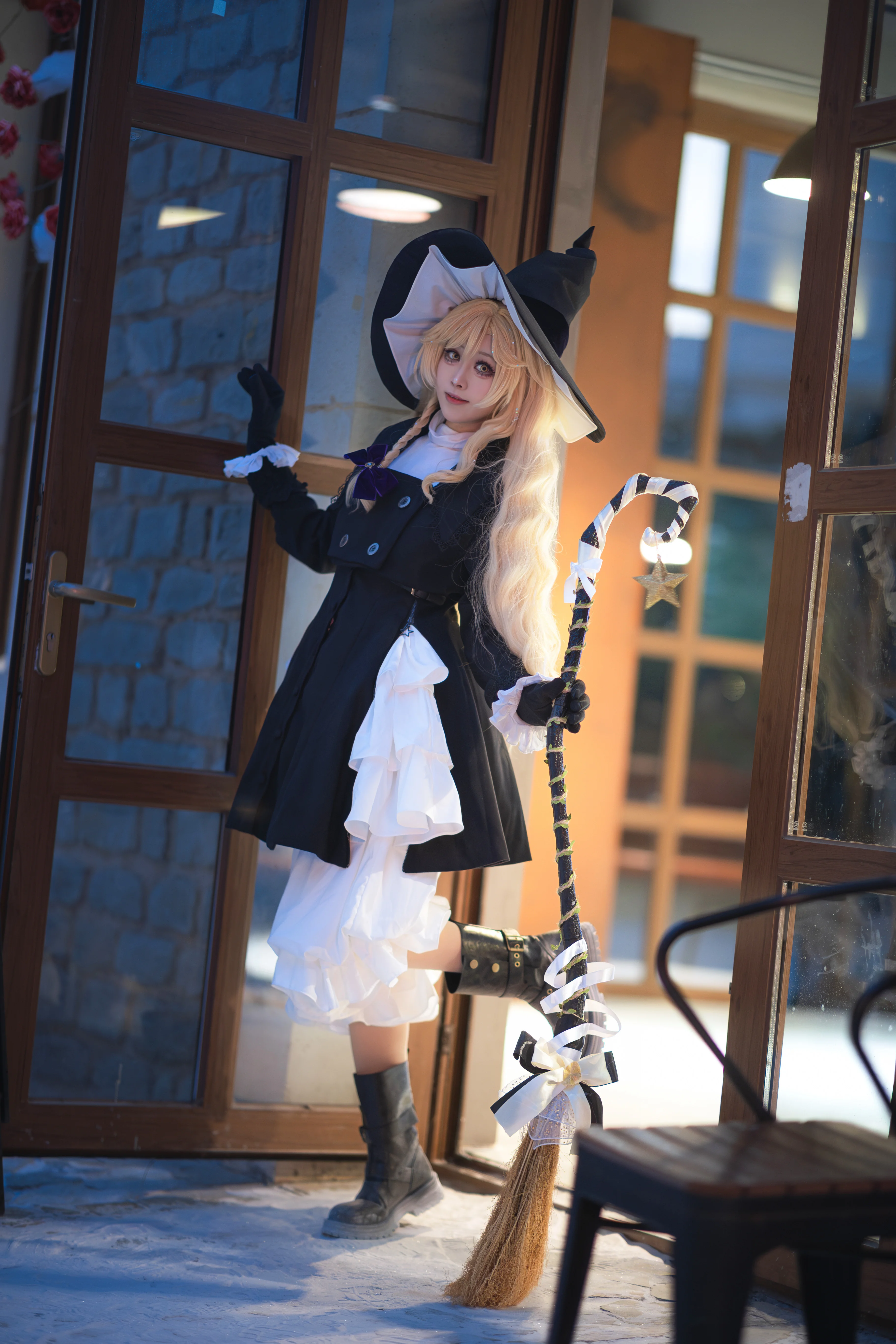 【雾雨魔理沙cos】冬夜里的扫帚与提灯
