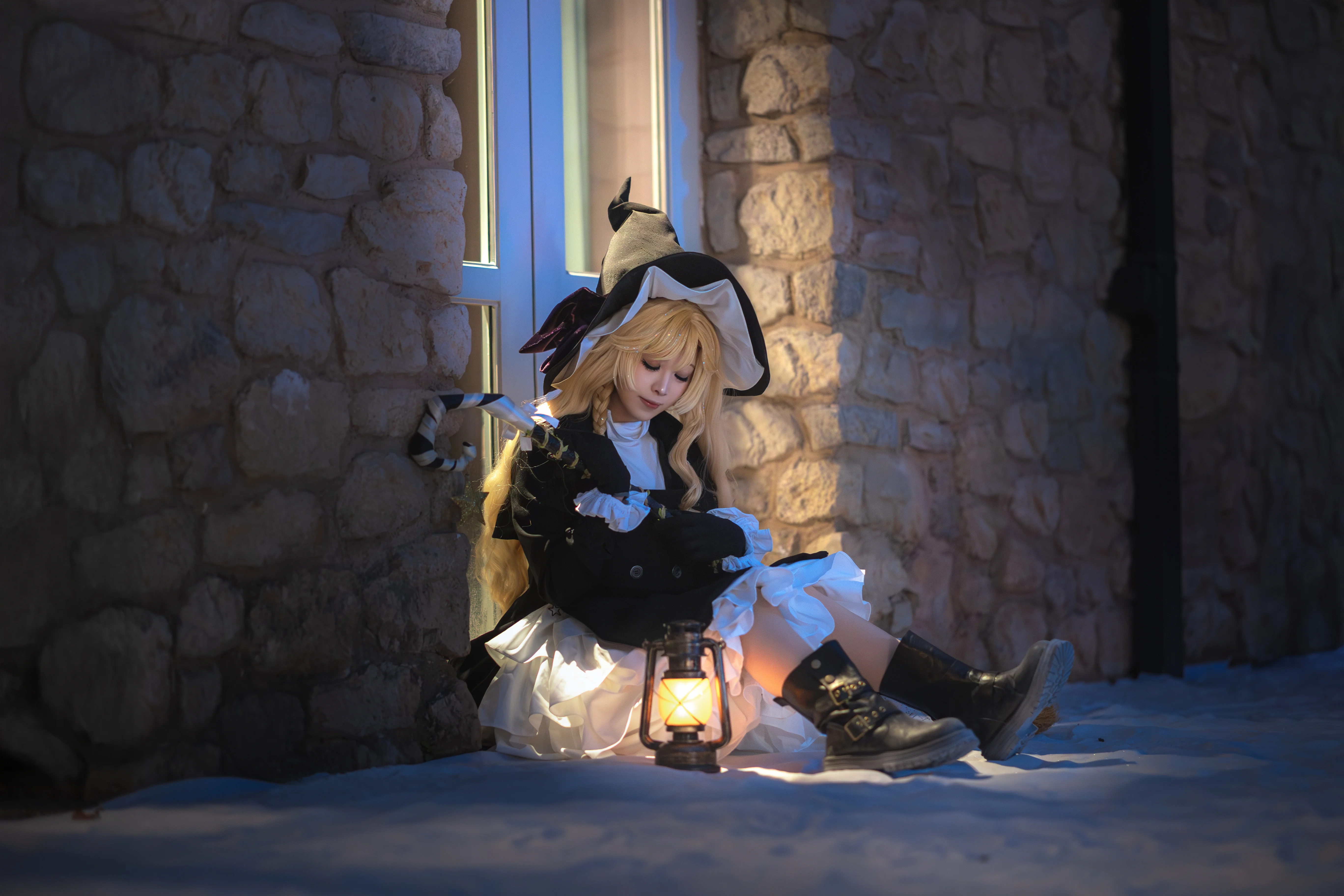 【雾雨魔理沙cos】冬夜里的扫帚与提灯 - 第 7 张