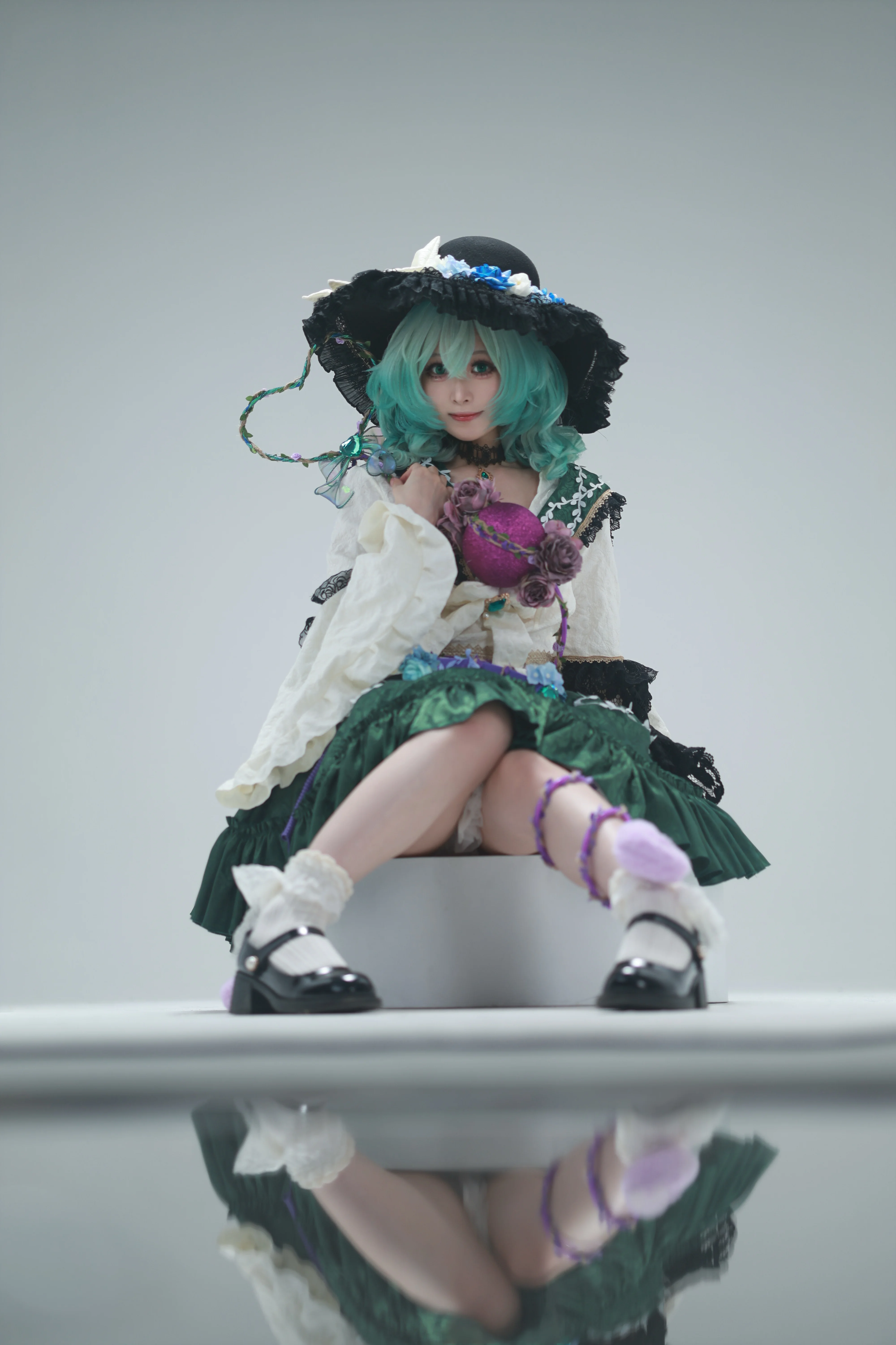 【古明地恋cos】东方project恋恋日的薄荷绿复古定格 - 第 2 张