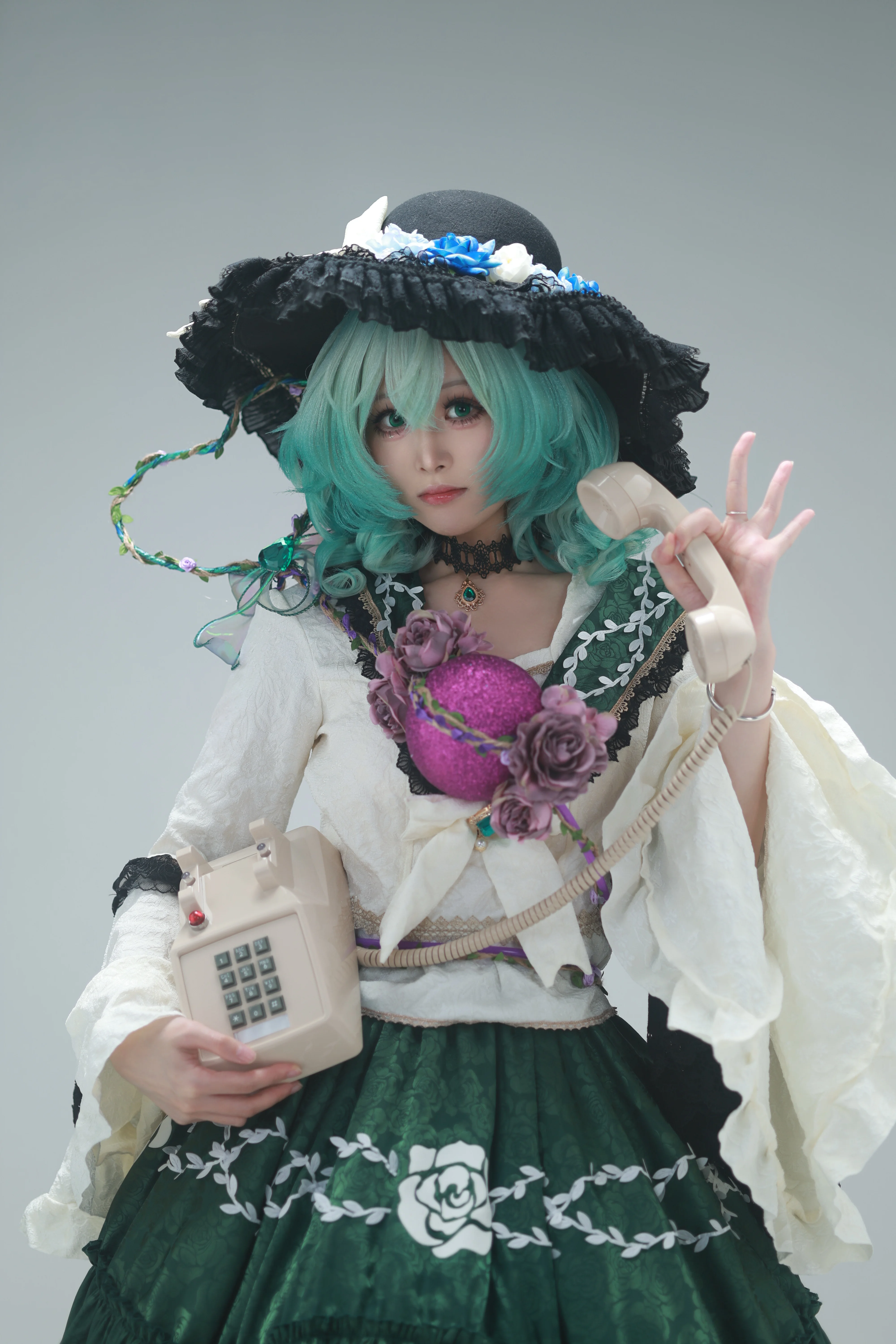 【古明地恋cos】东方project恋恋日的薄荷绿复古定格 - 第 3 张