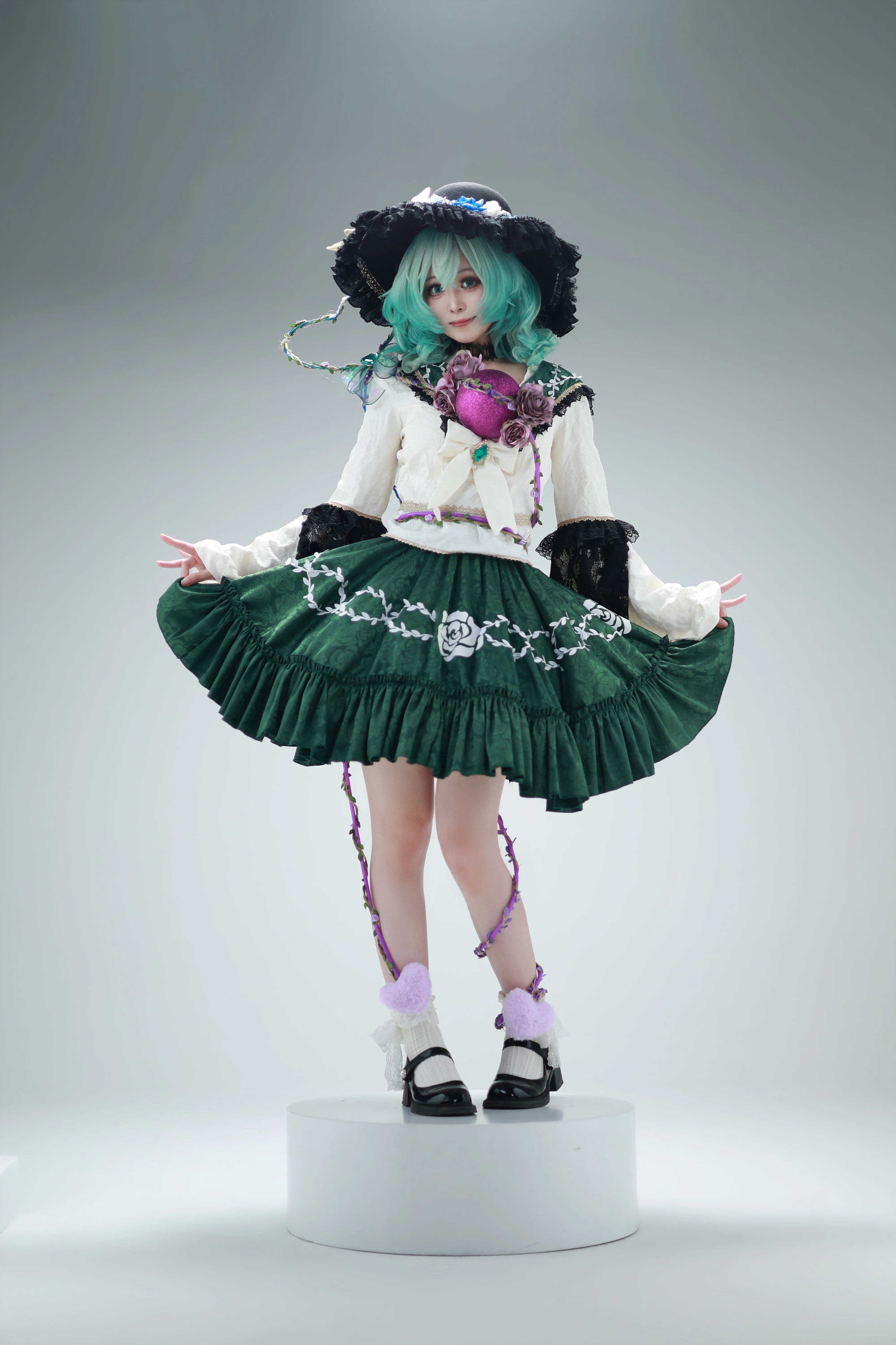 【古明地恋cos】东方project恋恋日的薄荷绿复古定格 - 第 7 张