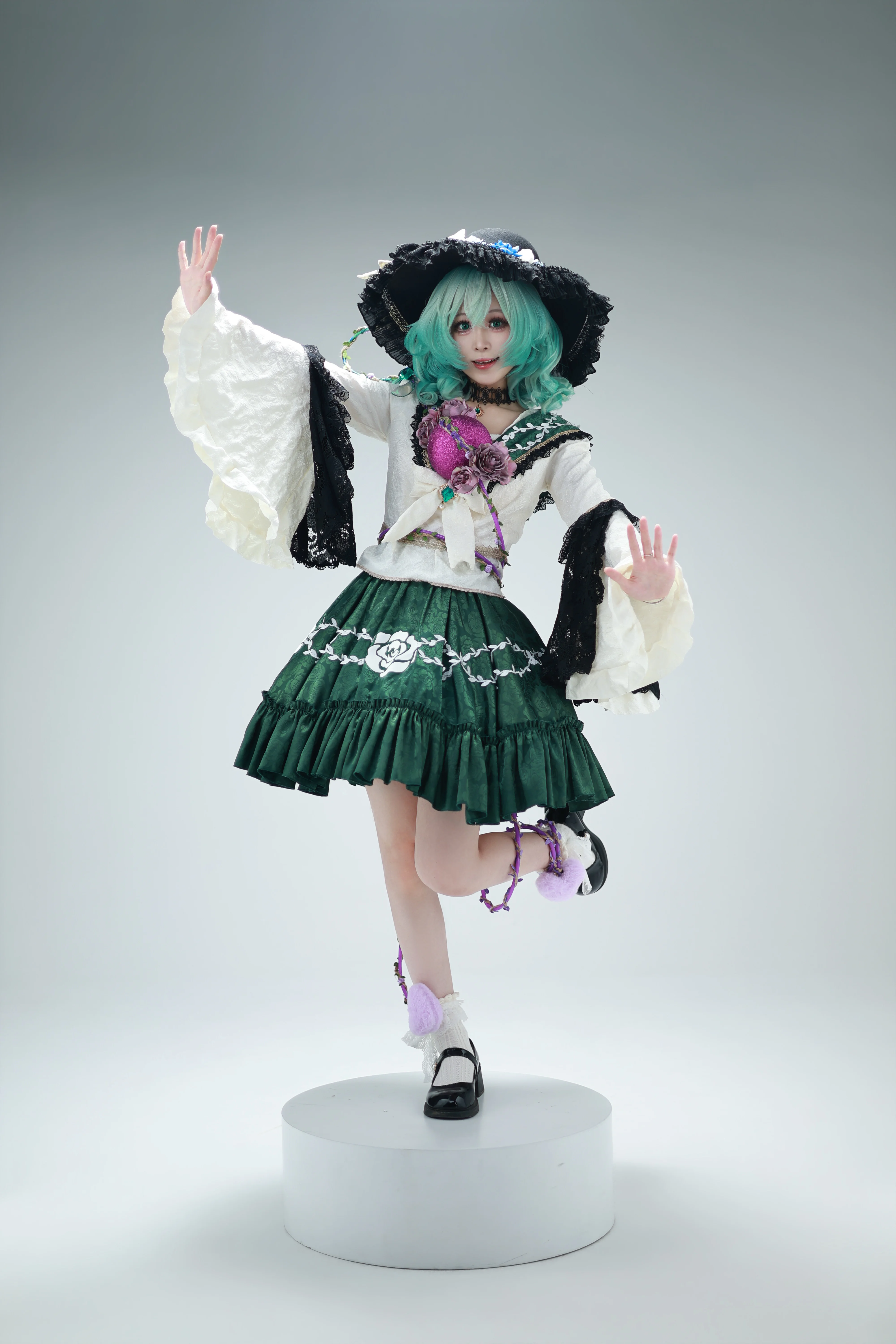 【古明地恋cos】东方project恋恋日的薄荷绿复古定格 - 第 8 张