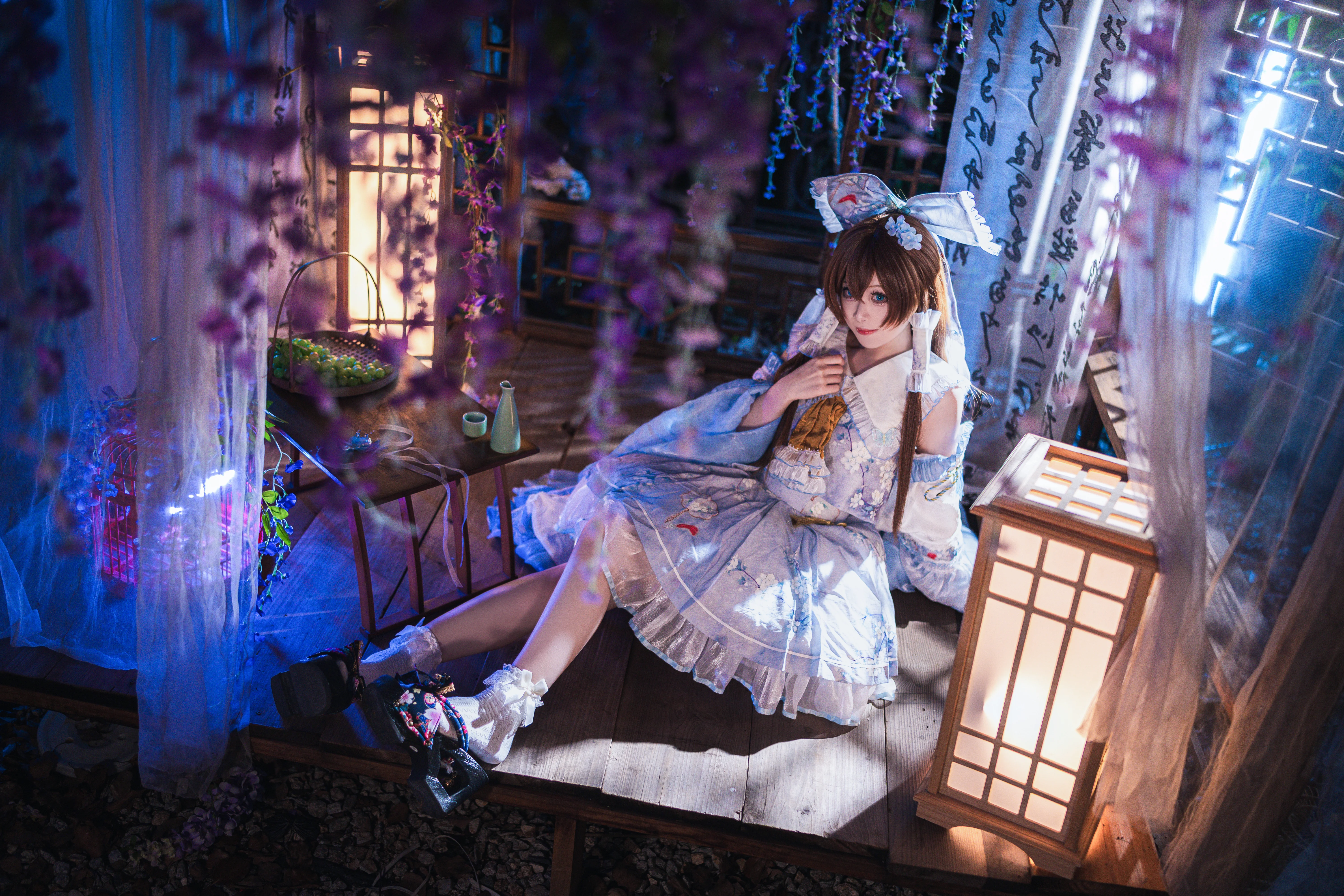 博丽灵梦cos 沉溺于夜色中的东方project静谧时光 - 第 10 张