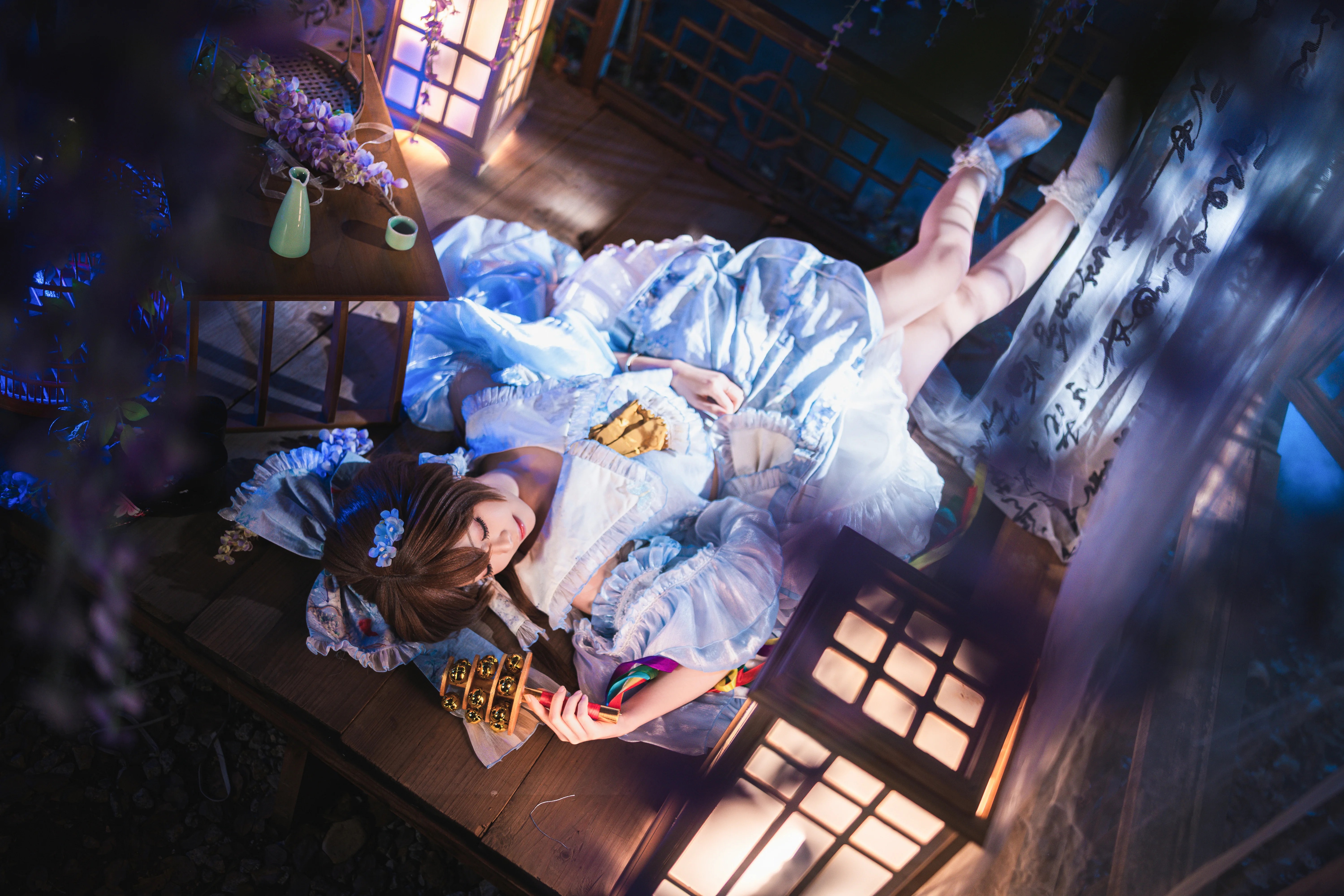 博丽灵梦cos 沉溺于夜色中的东方project静谧时光 - 第 5 张