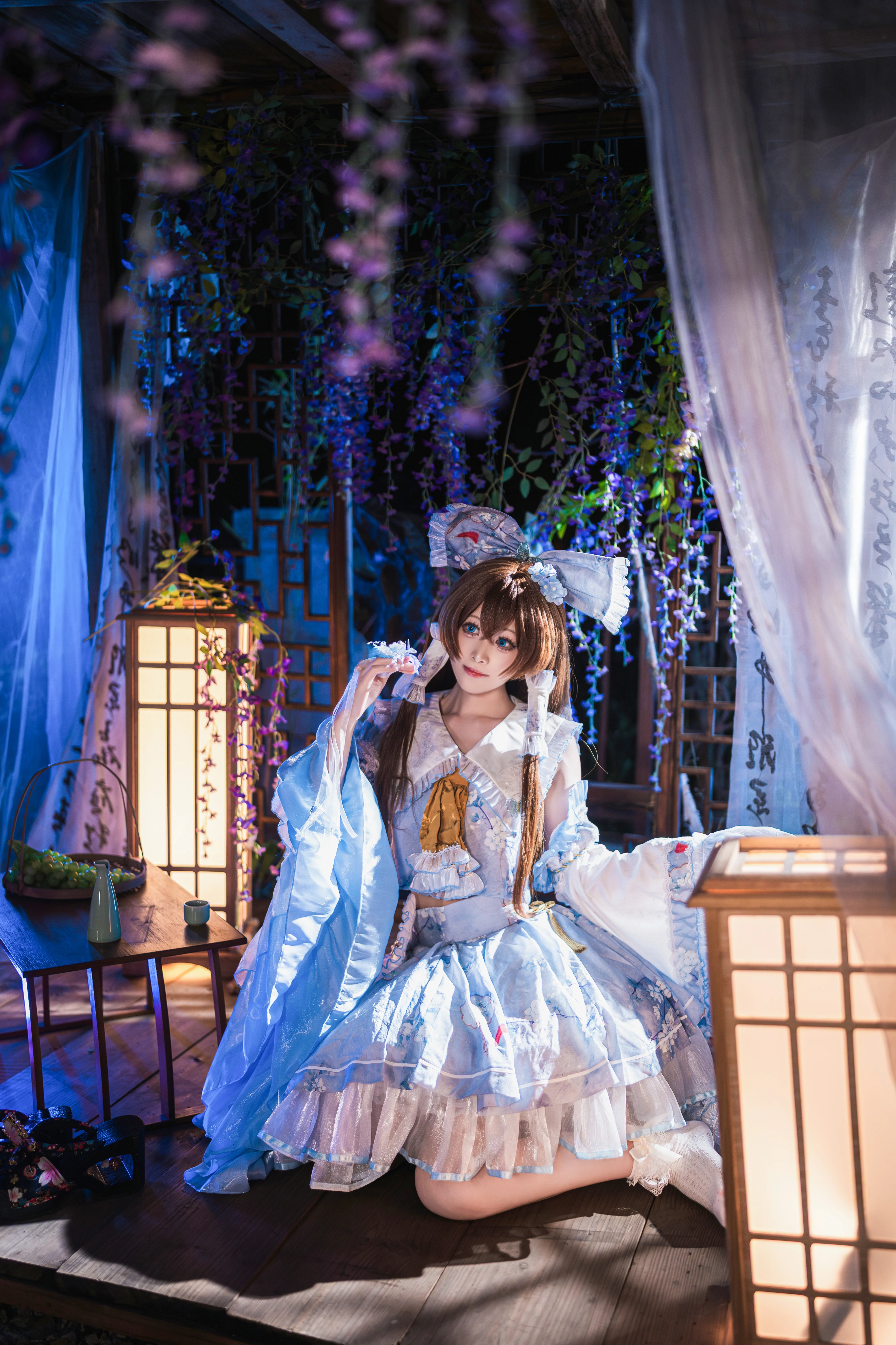 博丽灵梦cos 沉溺于夜色中的东方project静谧时光 - 第 9 张