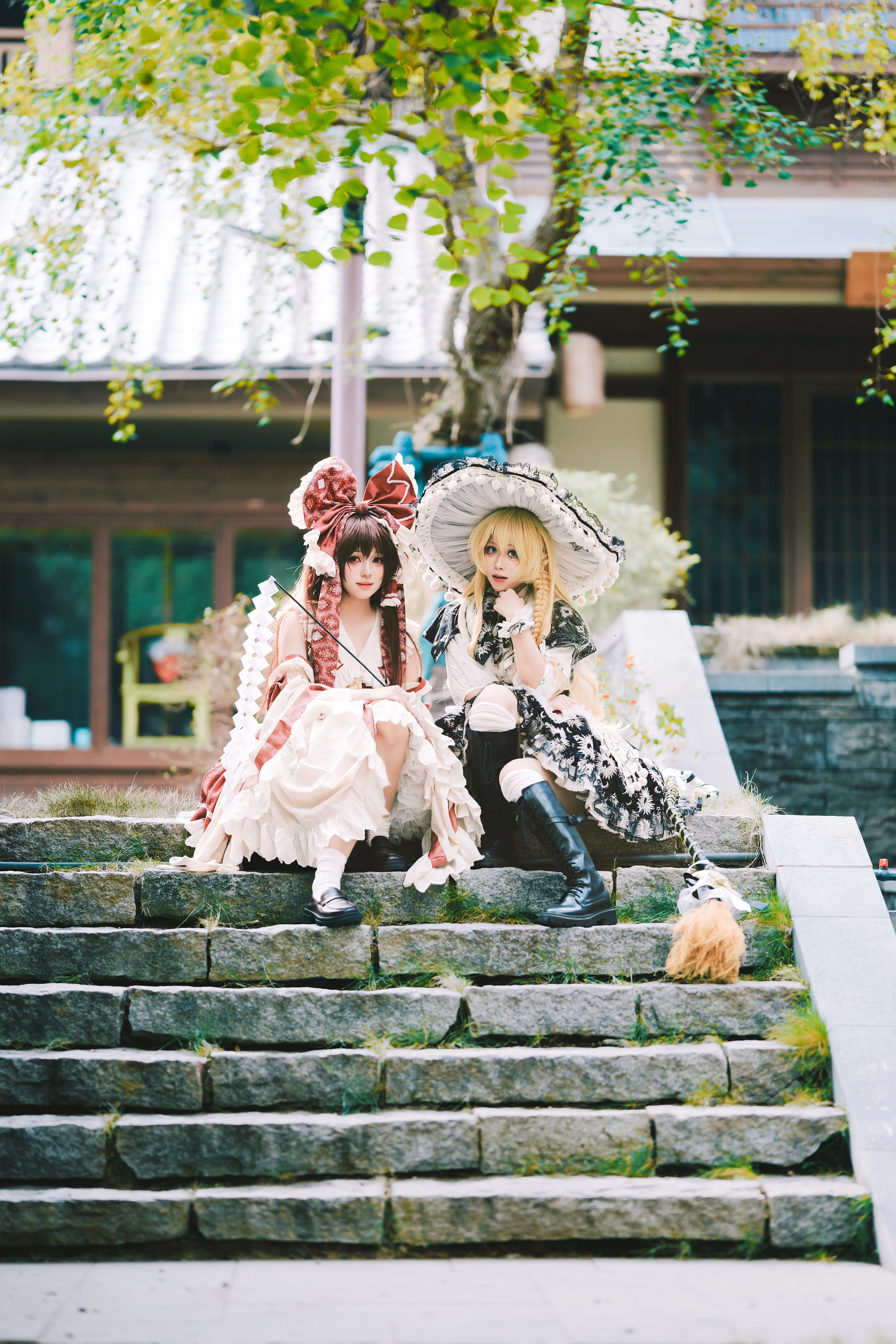 【主角组cos】东方project的石阶与洋装，搭档的夏日出游 - 第 1 张