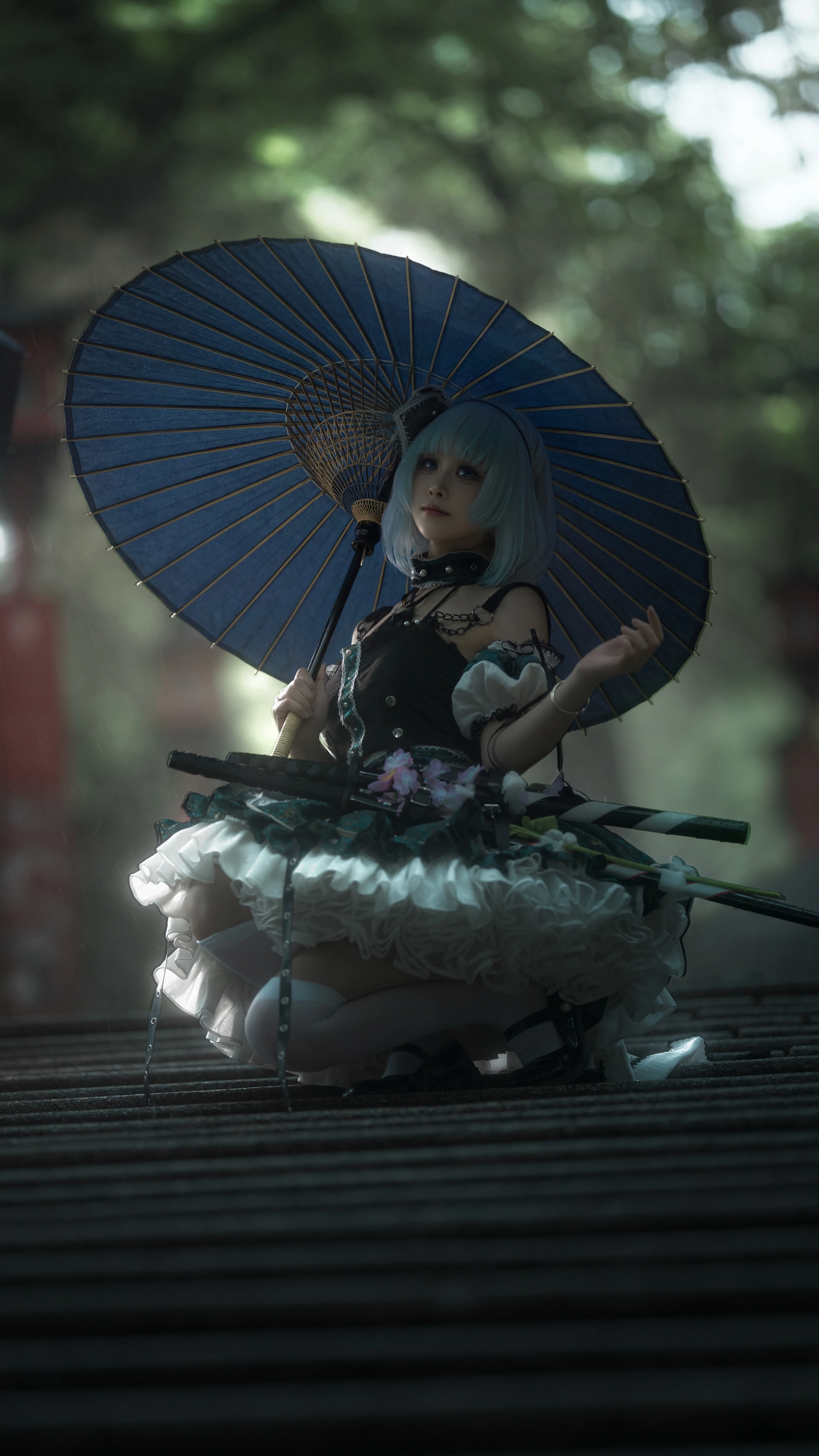 【魂魄妖梦cos】东方project，暴雨中拍摄的静谧之景 - 第 1 张