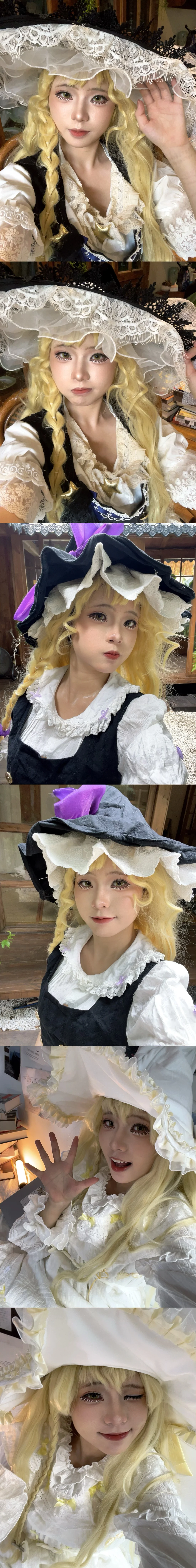 【雾雨魔理沙cos】东方Project三套造型一日拍完，累并快乐着 - 第 2 张