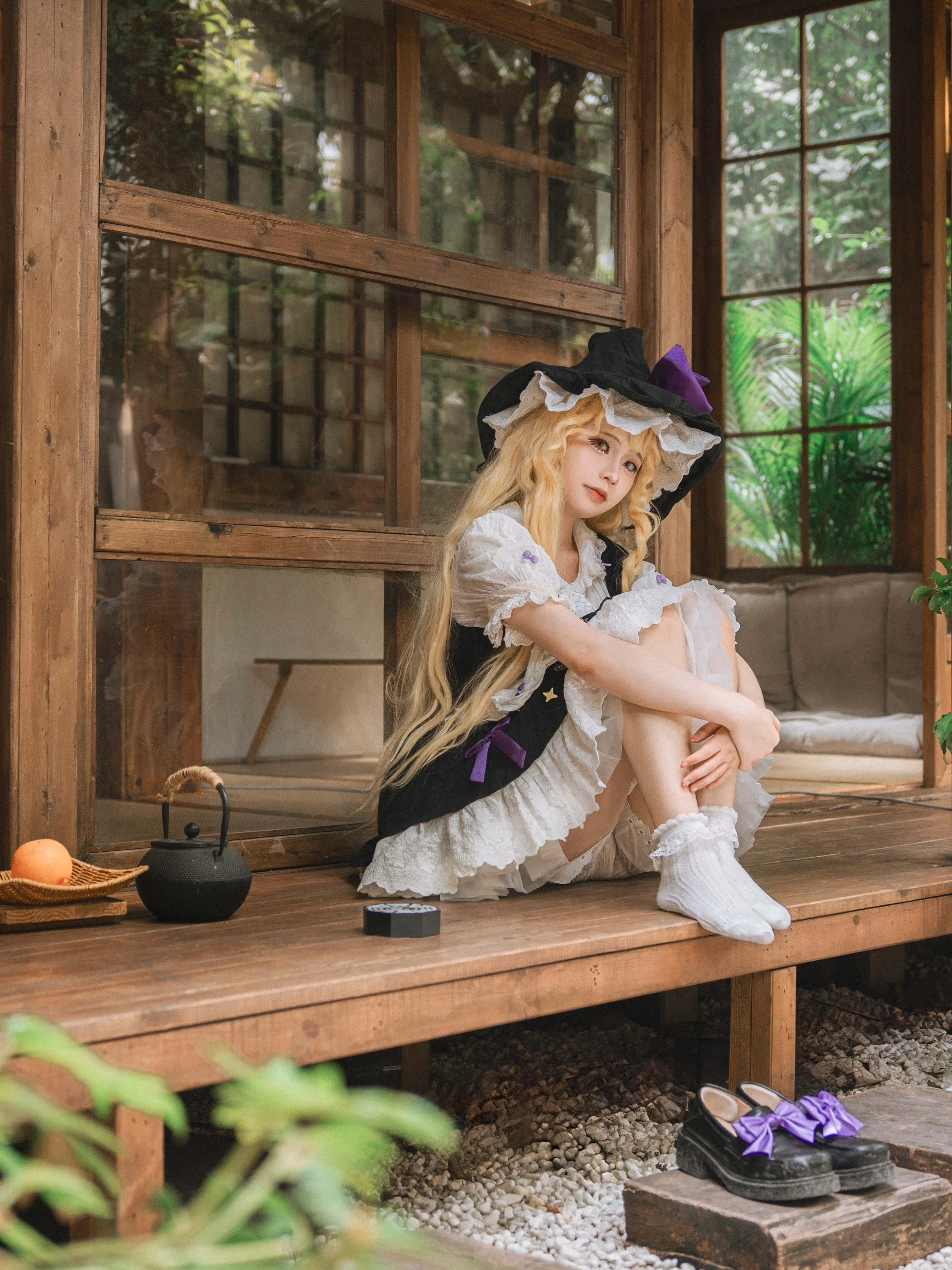【雾雨魔理沙cos】东方project魔法使的阳光庭院片段