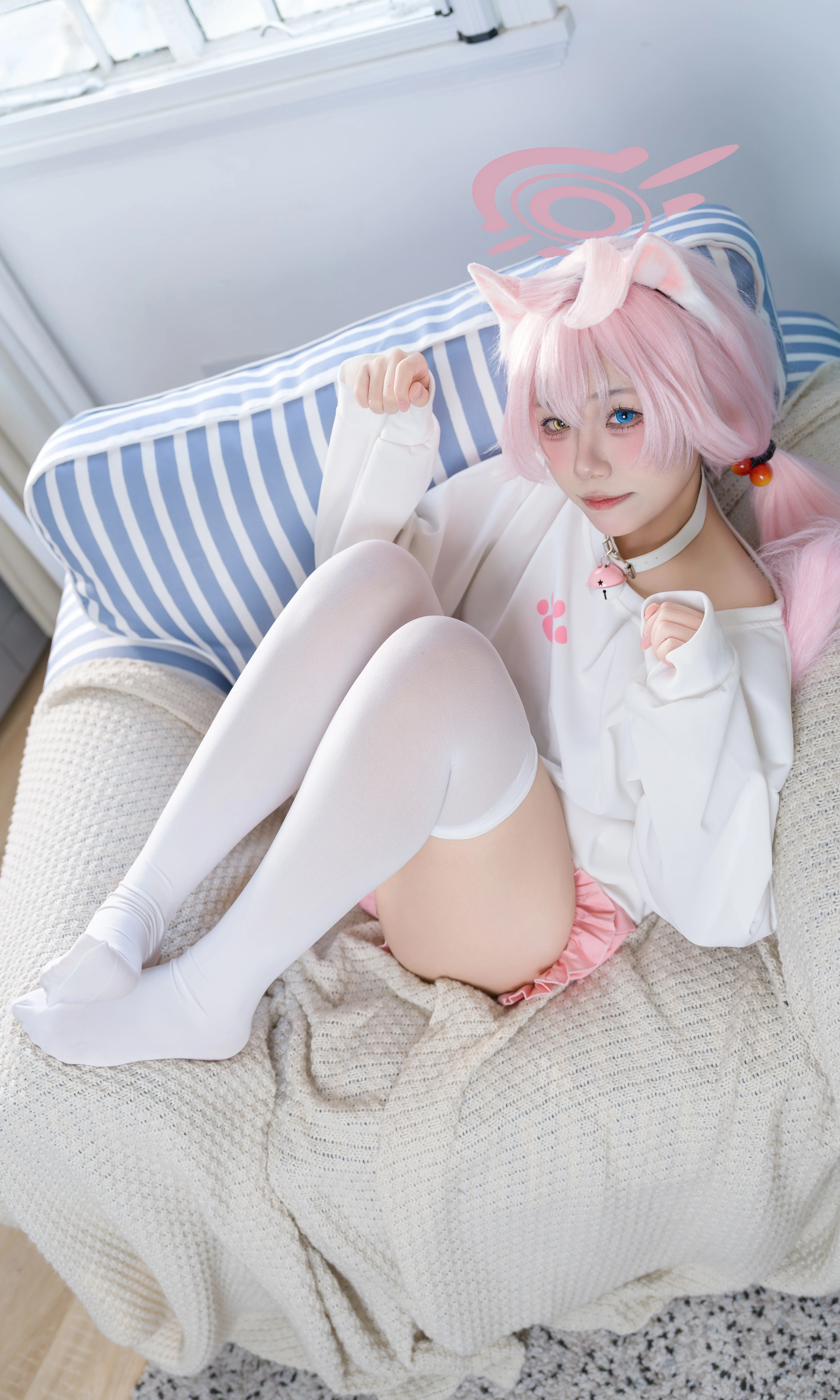 【小鳥遊星野cos】蔚藍檔案的居家慵懶貓系日常