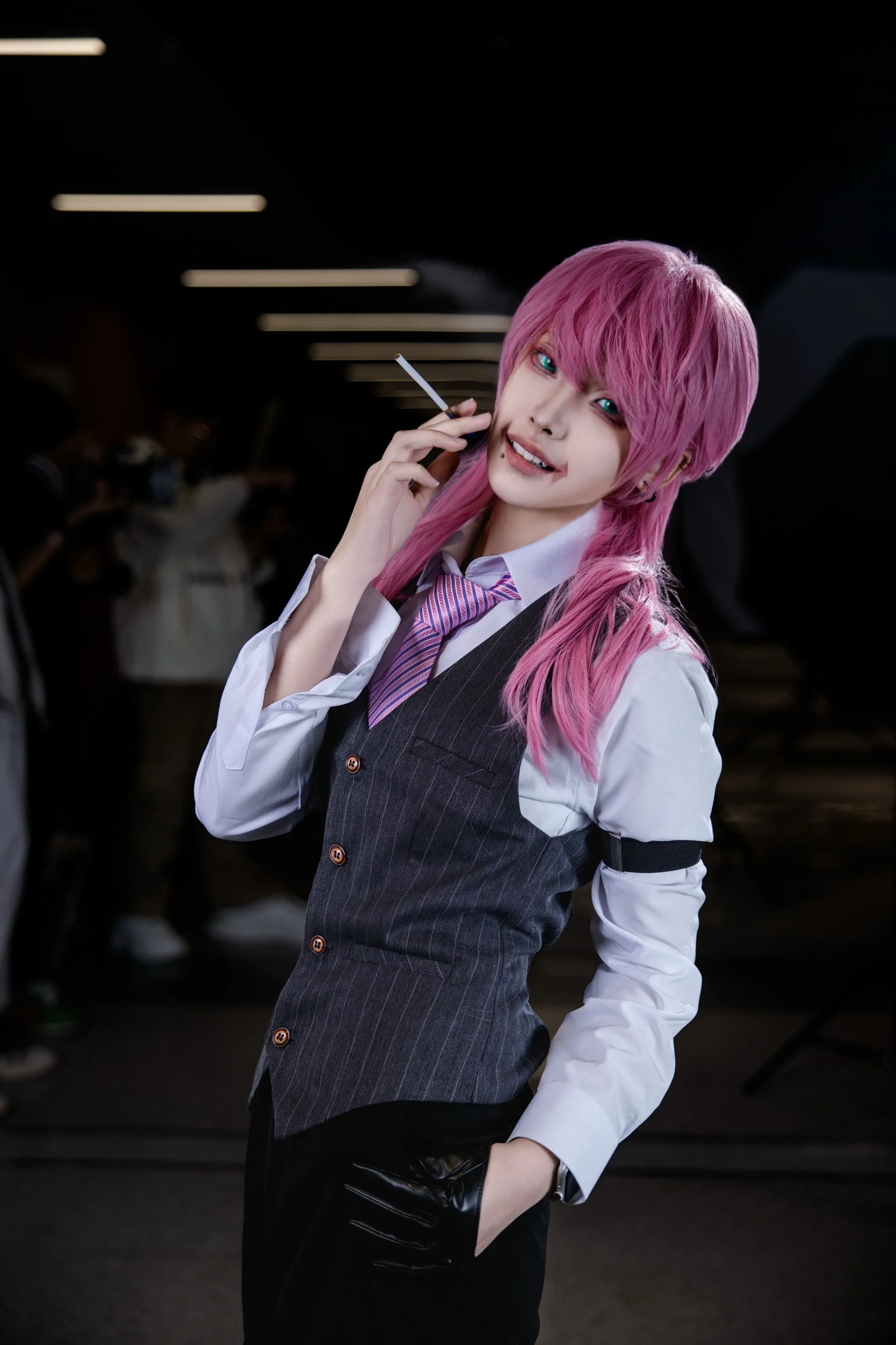 【三途春千夜cos】北京北投漫展場照，這個粉發反派有點狂
