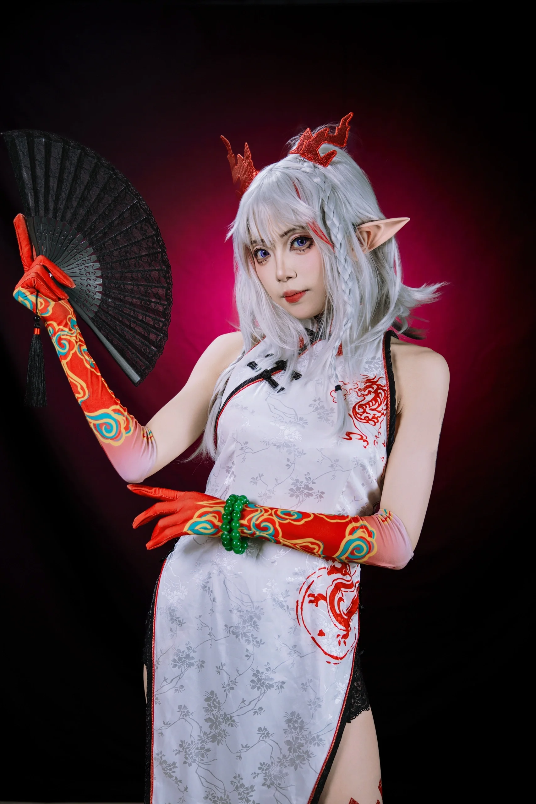 【年（龙女）cos】国风旗袍的红白碰撞，北京IJoy漫展实录 - 第 3 张