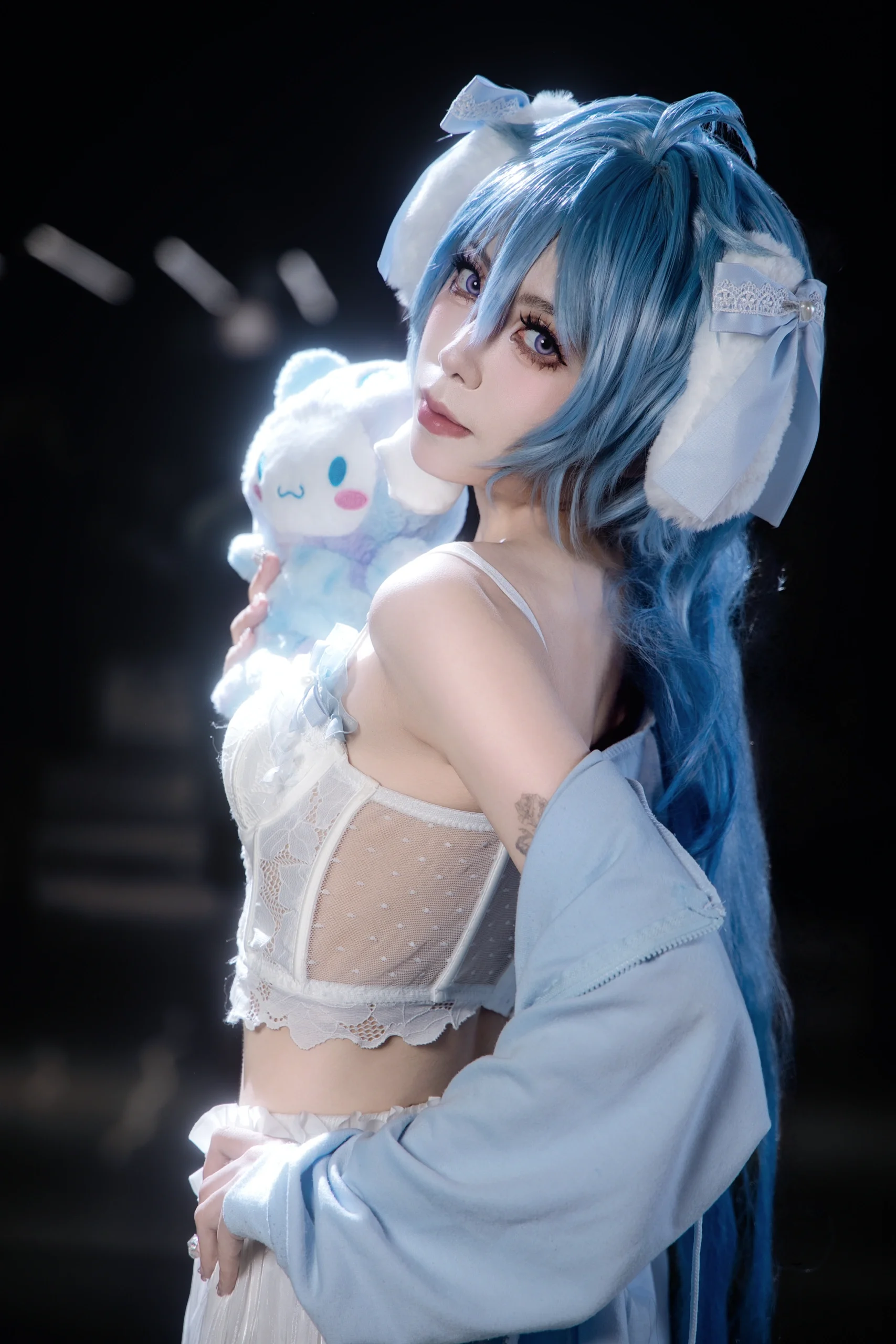 【甘雨cos】夏日甜心，白蓝配色的玉桂狗主题拍摄 - 第 4 张