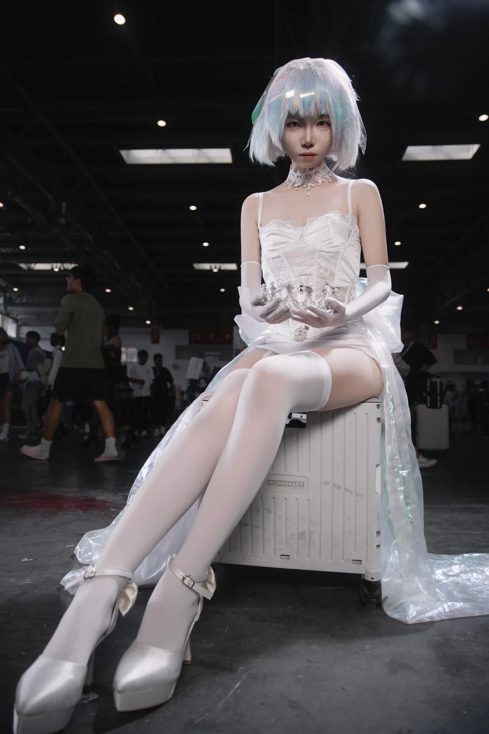 【宝石之国花嫁cos】这套婚纱质感有点绝