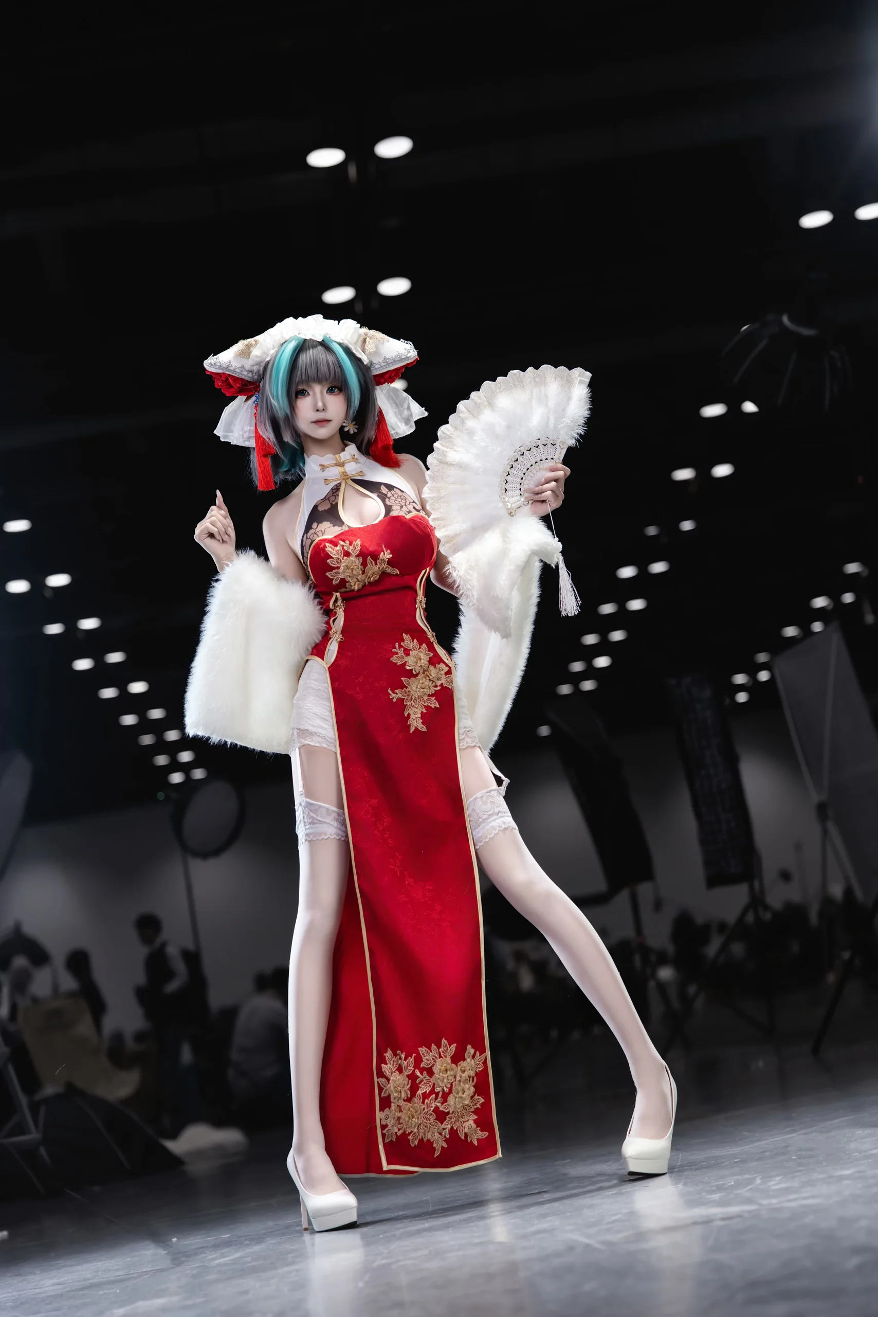 【柴郡cos】碧蓝航线新春旗袍，漫展现场的绝美瞬间 - 第 1 张