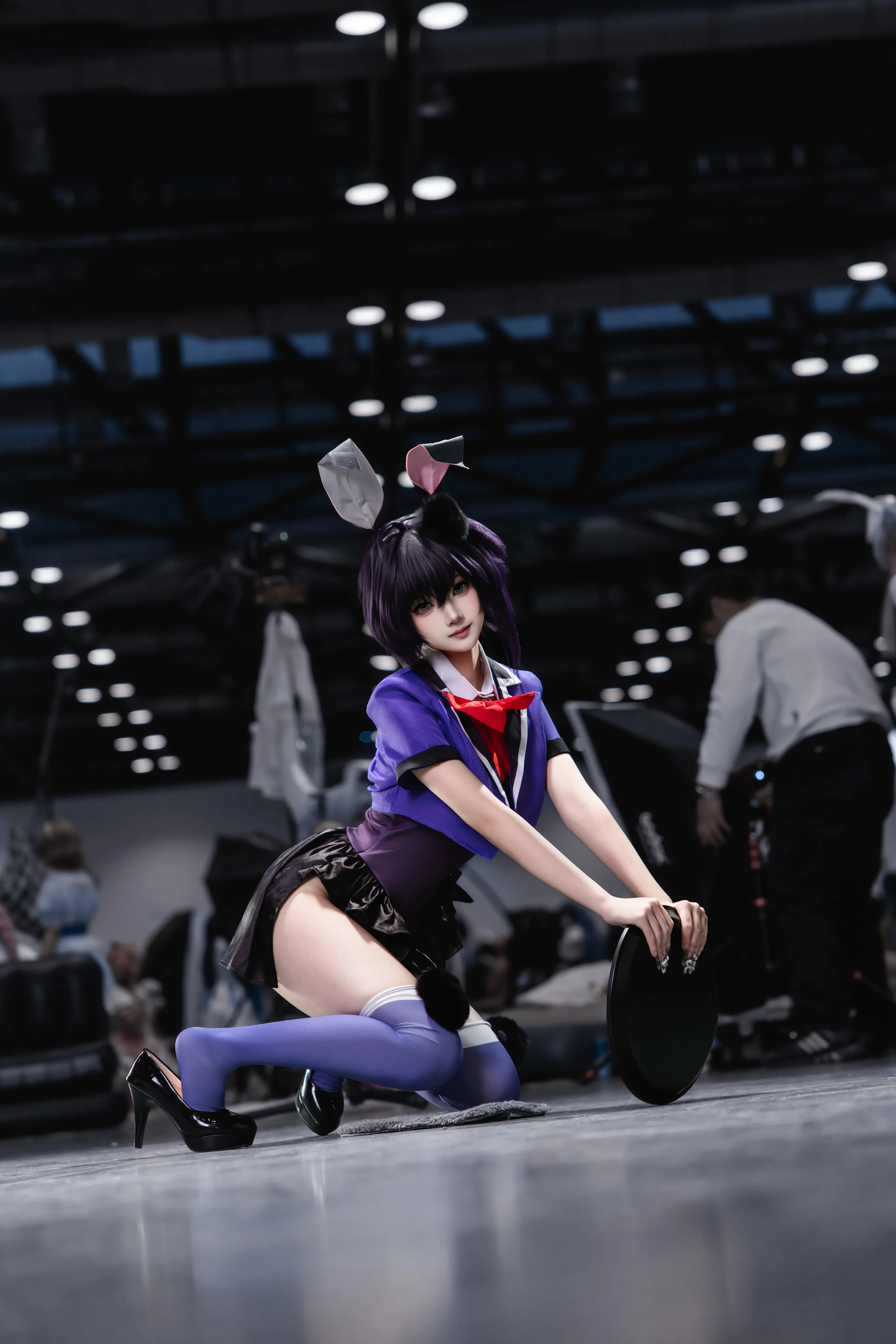 【六花cos】紫色系兔女郎的漫展场照
