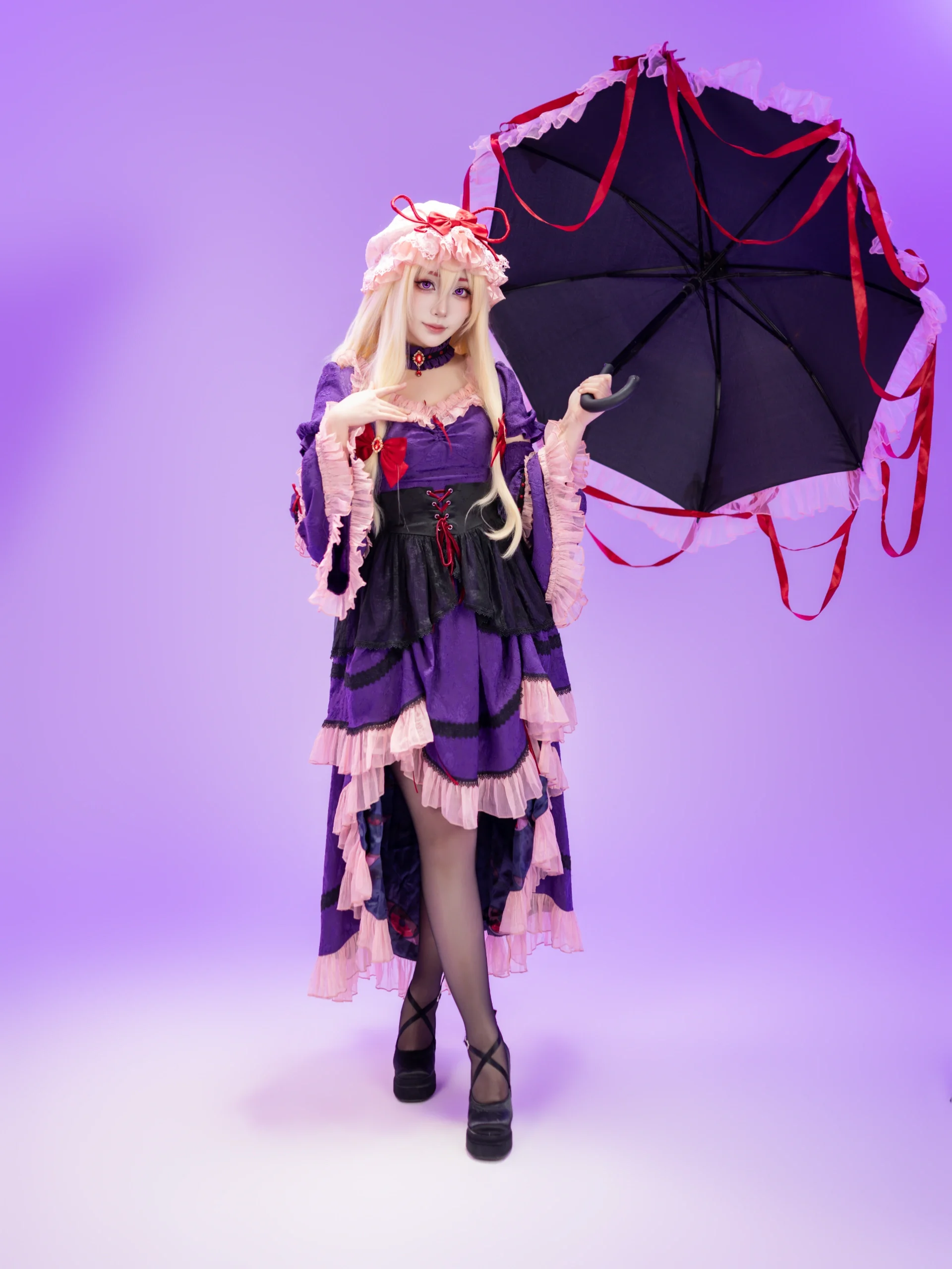 【八云紫cos】东方Project幻想乡的隙间之主，华丽二设风棚拍 - 第 4 张