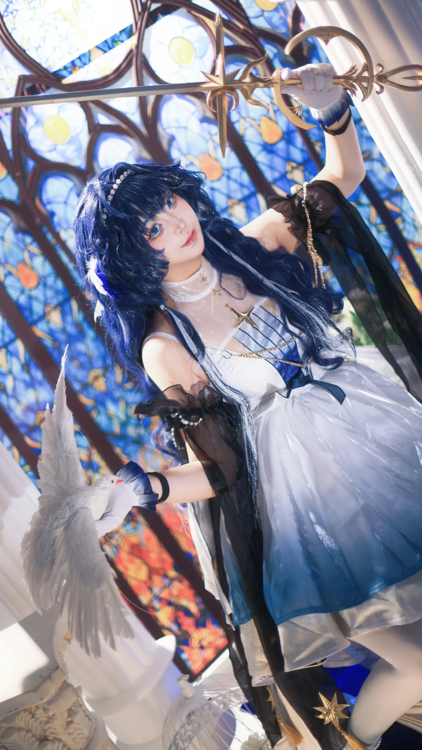 【星极cos】明日方舟殿堂游禽，星海苍穹下的星源搭档 - 第 2 张