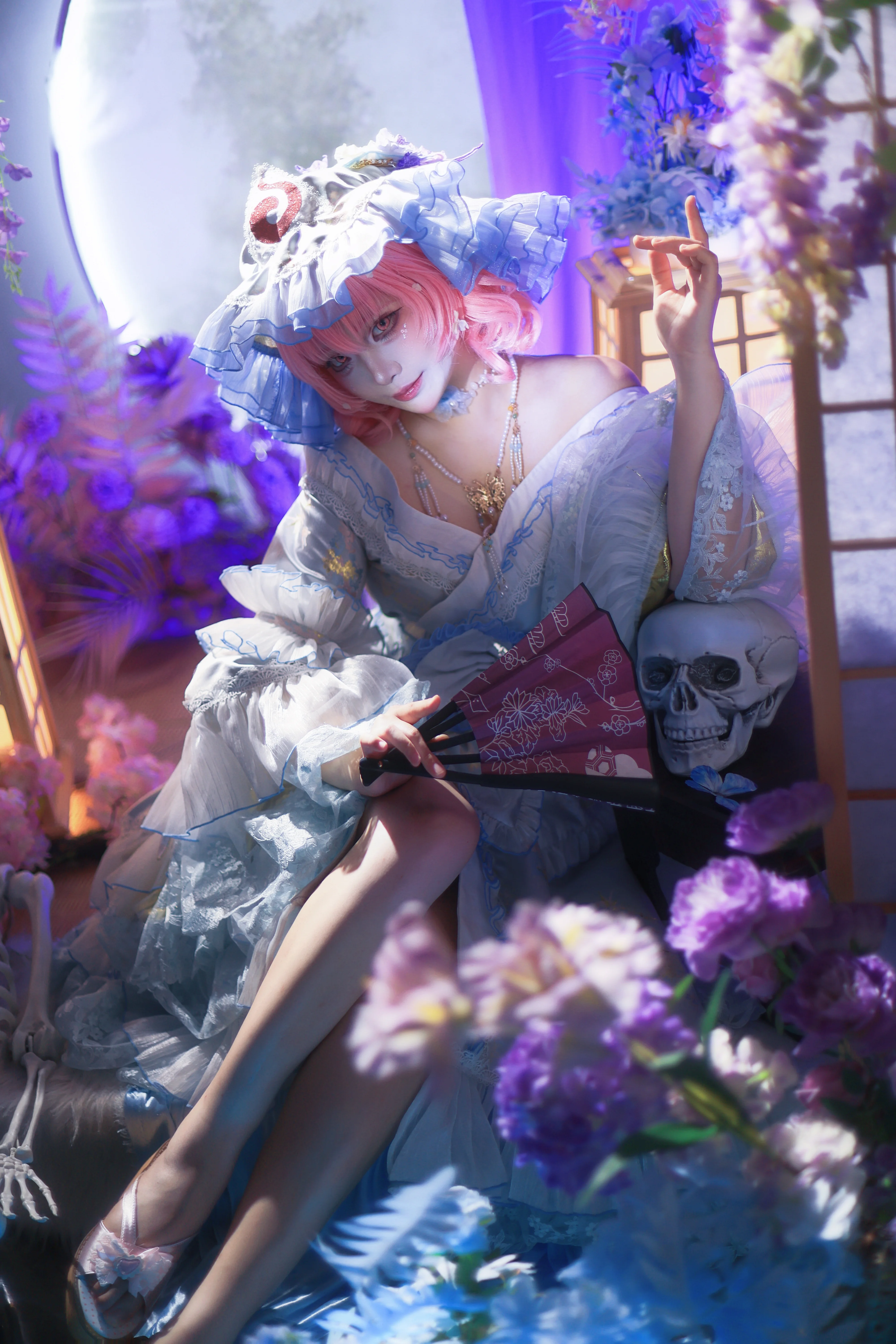 【西行寺幽幽子cos】幻想乡的亡灵，东方Project光影物语