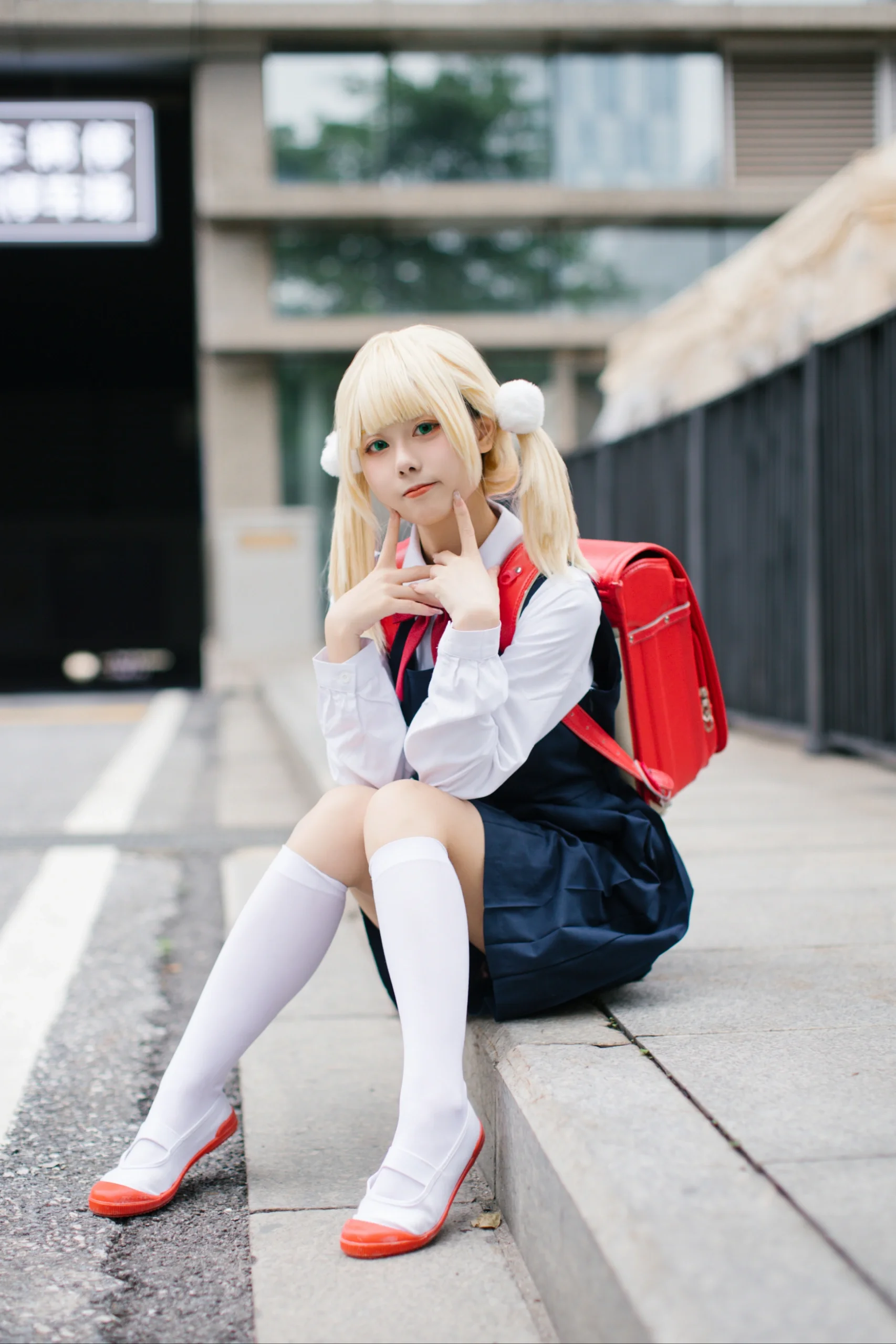 【时雨羽衣cos】漫展现场还原这套经典的校服配置